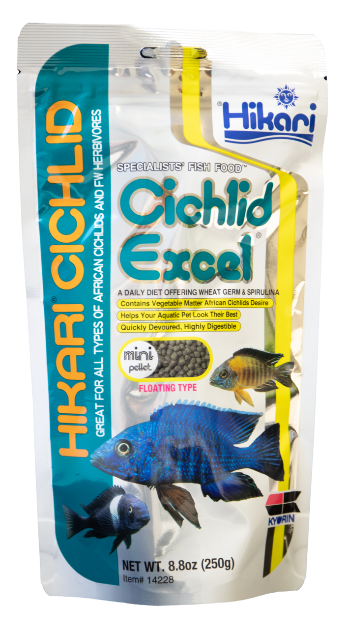 Hikari Cichlid Excel Mini 250g - Kleurversterkend & Voedzaam Visvoer voor Herbivore Cichliden afbeelding