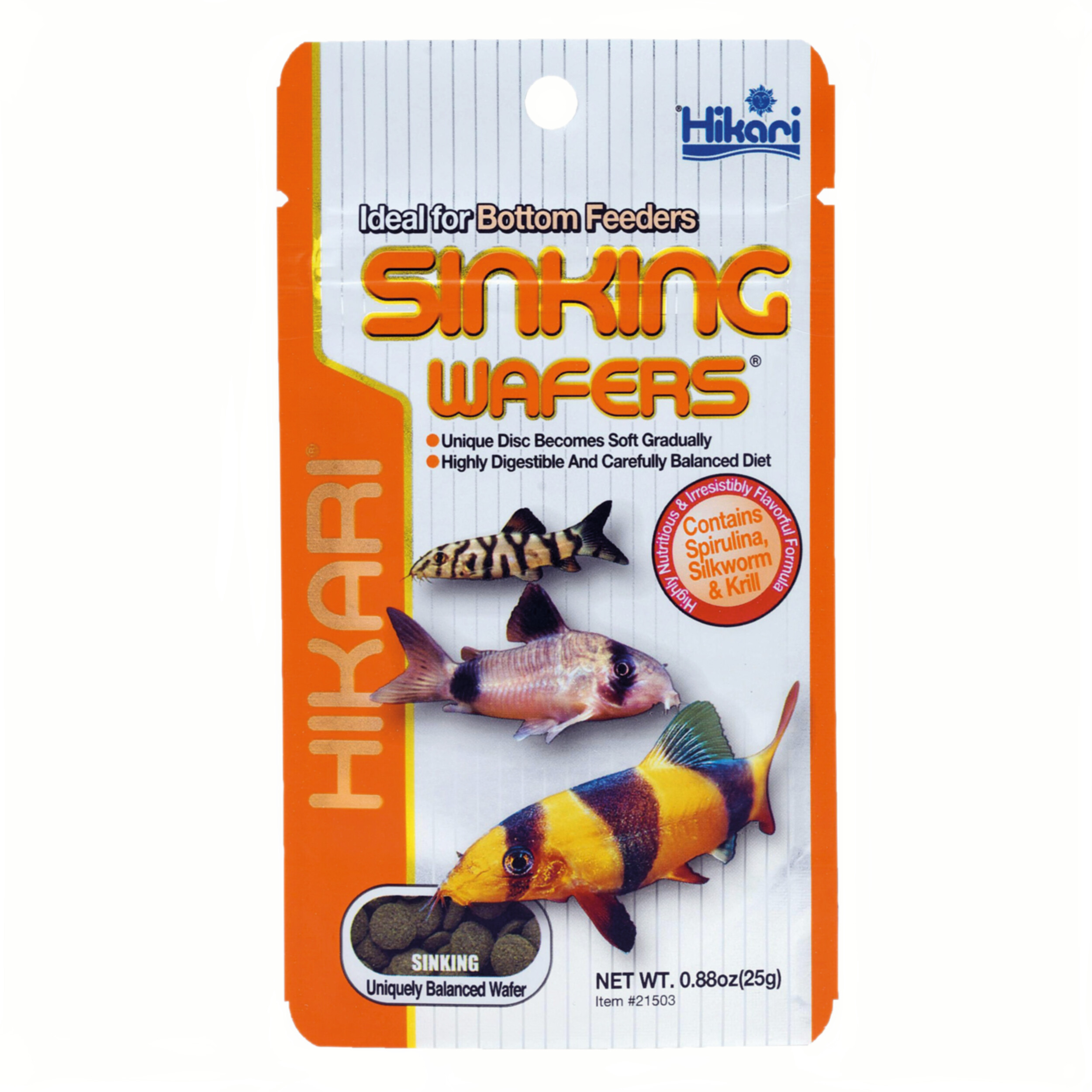 Hikari Sinking Wafers 25g - Verrijkt Bodemvisvoer Corydoras & Botia met Immuunboost
