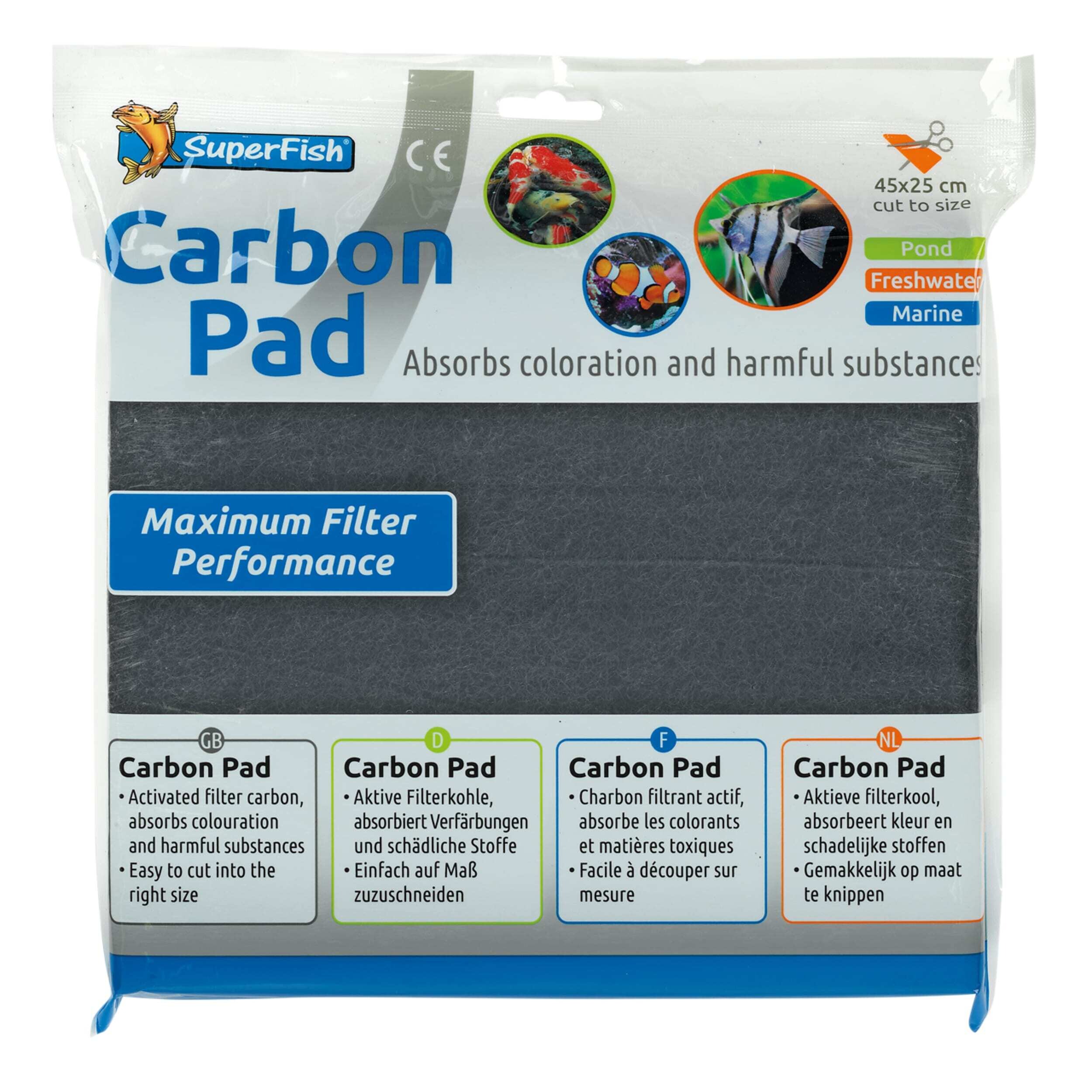Superfish Carbon Pad 45x25 cm - pH-Neutrale Vijverfilter voor Helder Water
