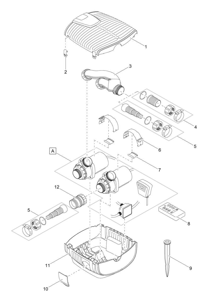 Filterschaal onder AquaMax Twin afbeelding