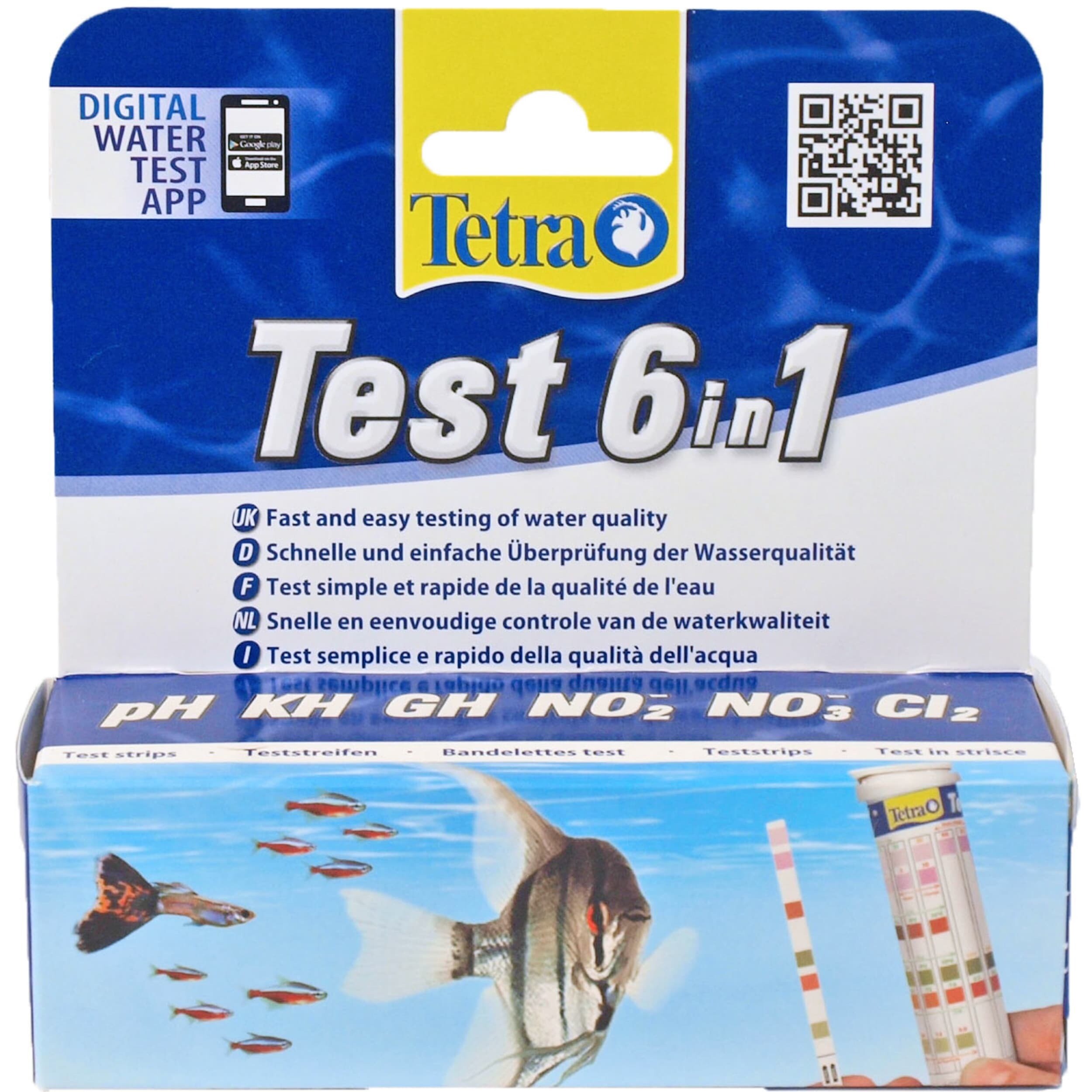 Tetra Teststrook 6in1 Waterkwaliteitstest Kit voor Zoetwateraquaria - 25 strips