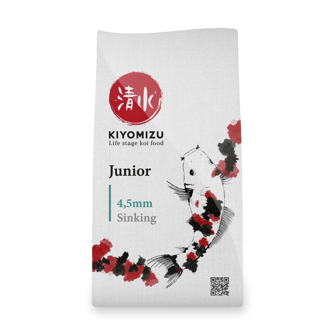 Kiyomizu Junior Premium Koivoer - Zinkende 4,5mm Korrels voor Groei Jonge Koi - 9kg afbeelding