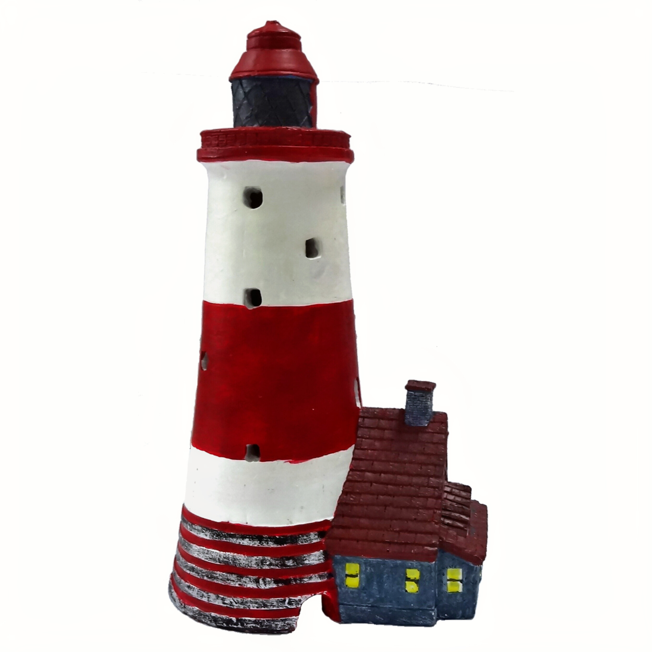 Superfish Deco Led Vuurtoren - Milieuvriendelijk Handgeschilderd Aquarium Ornament