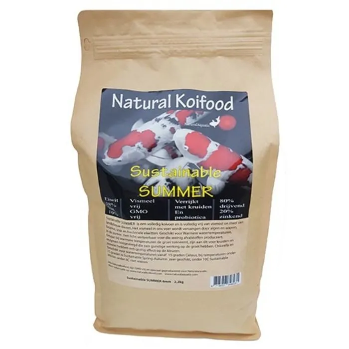 Natural Aquatic Duurzaam Zomervoer 6mm voor Koi - Rijk aan Algen, 4,4kg afbeelding