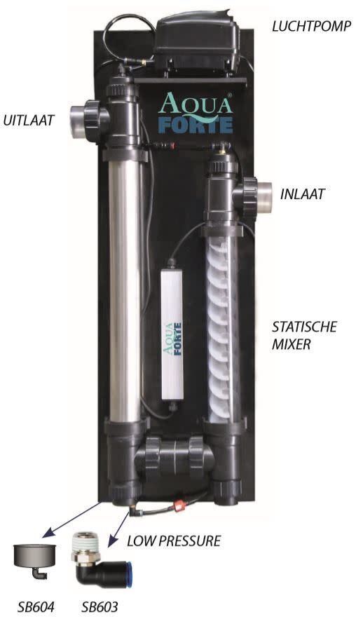 Aquaforte Luchtfitting 90° Snelkoppeling - Geschikt voor Ozon Redox Systemen, Universele 8mm Slangaansluiting afbeelding