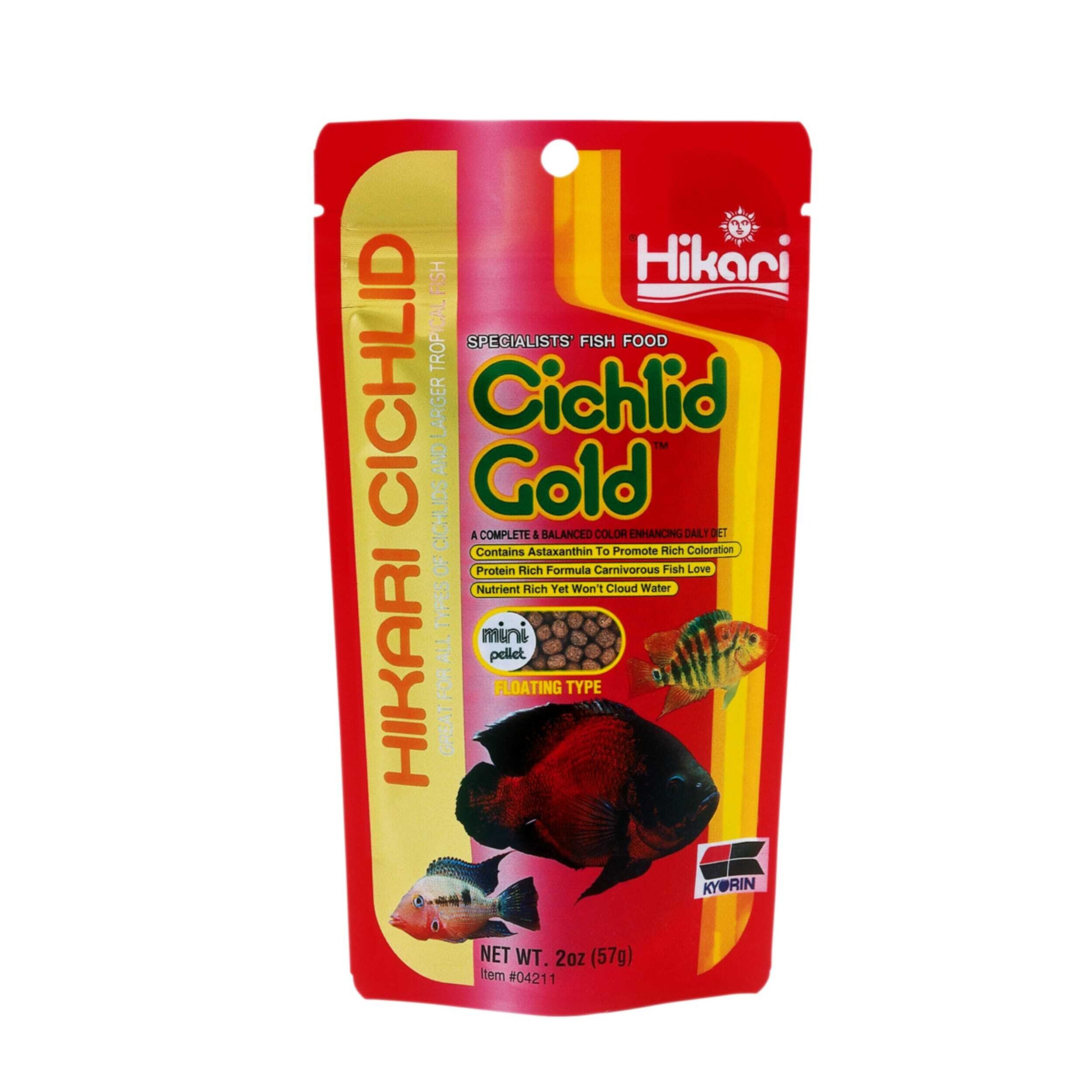Hikari Cichlid Gold Mini Aquariumvoer 57g - Stimuleert Kleur & Gezondheid van Vissen