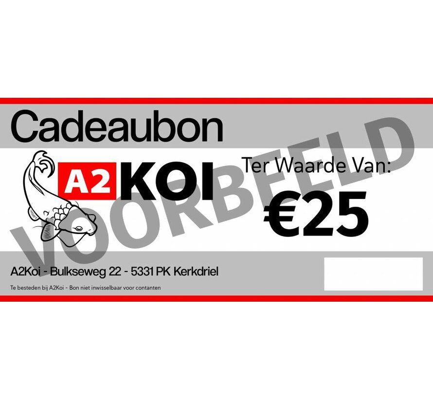 €25,- Cadeaubon A2KOI