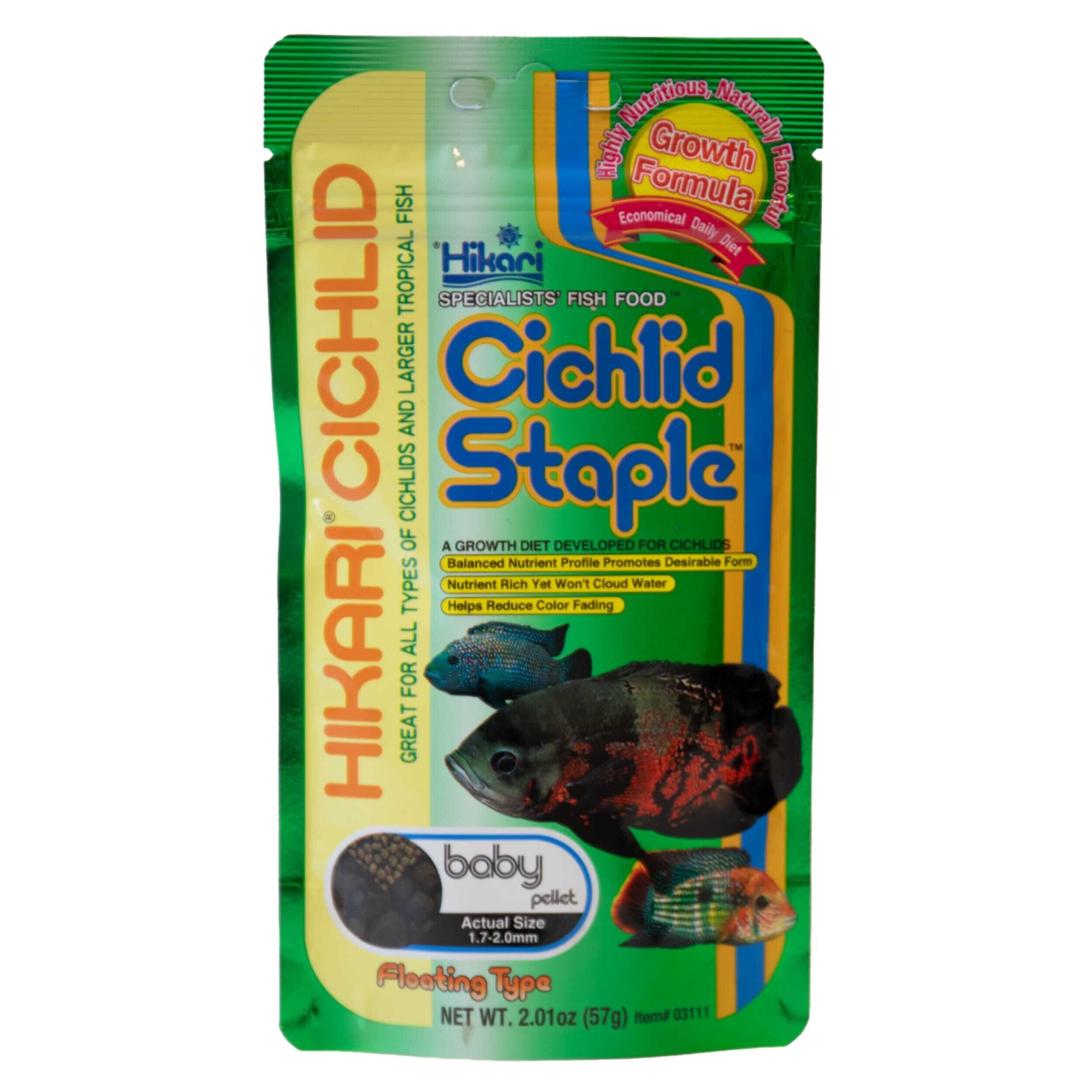 Hikari Cichlid Staple Mini Visvoer - Drijvend, Vitamine C Verrijkt 57g voor Carnivore Cichliden