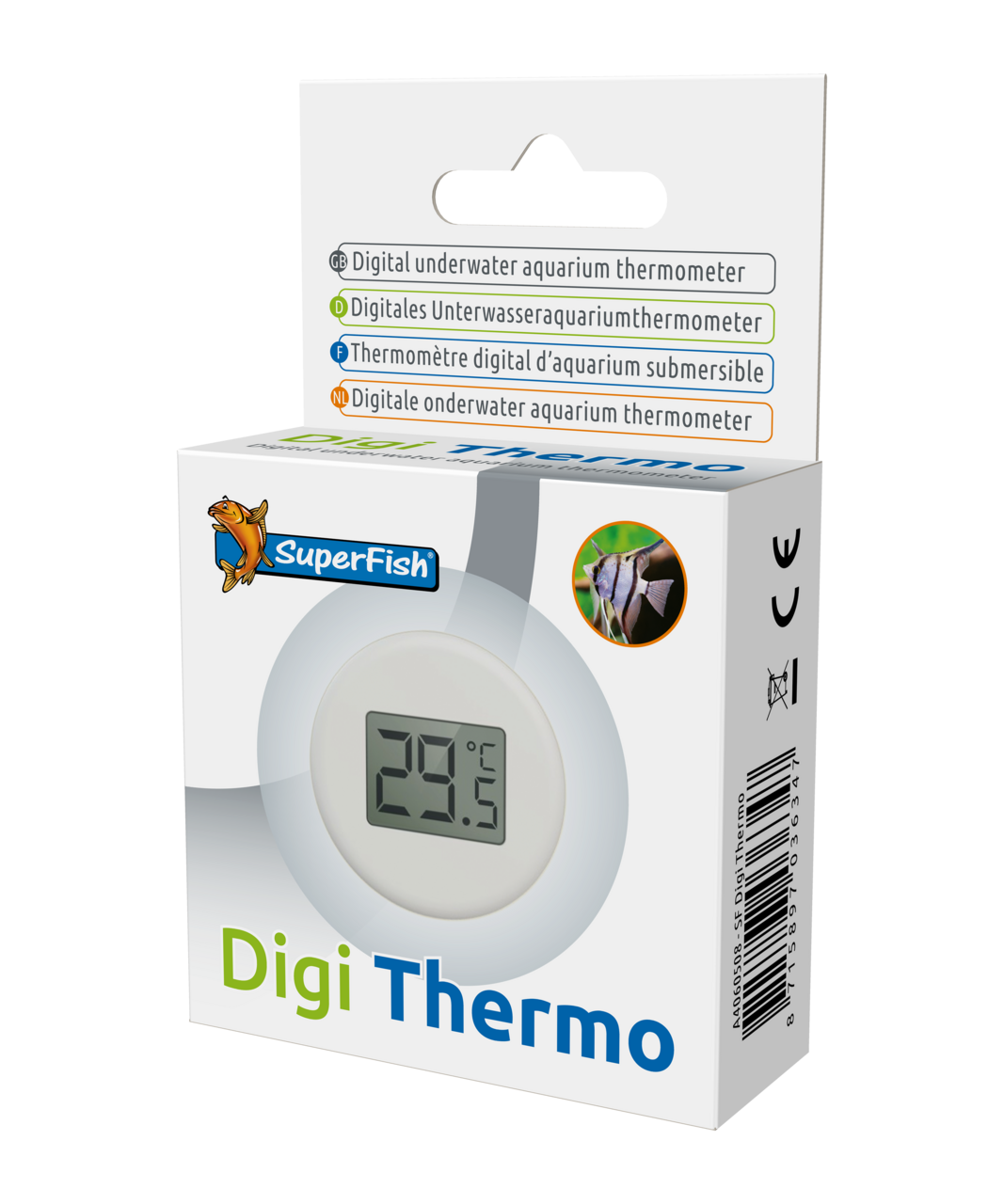 Superfish Digi Thermo: Nauwkeurige Digitale Aquariumthermometer voor Onderwatermeting afbeelding