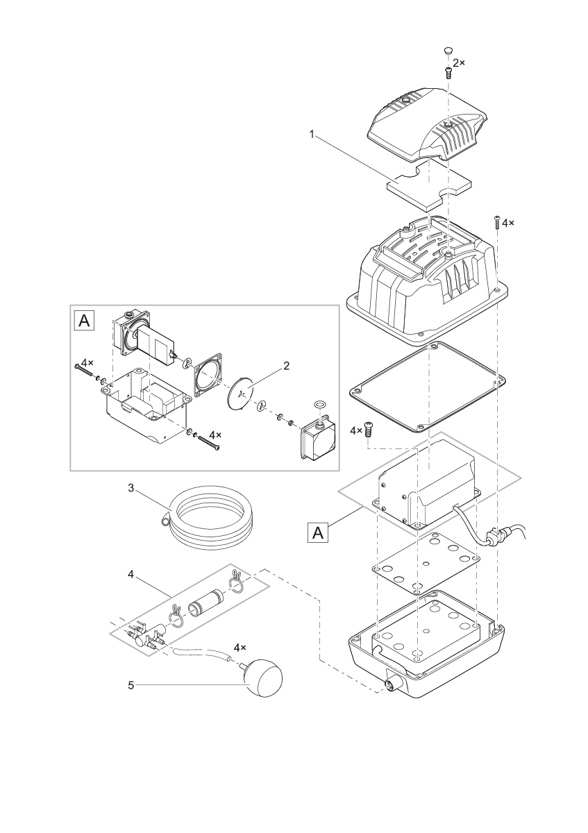 Juego de membranas de recambio PondoAir 1800 - Oase spare parts