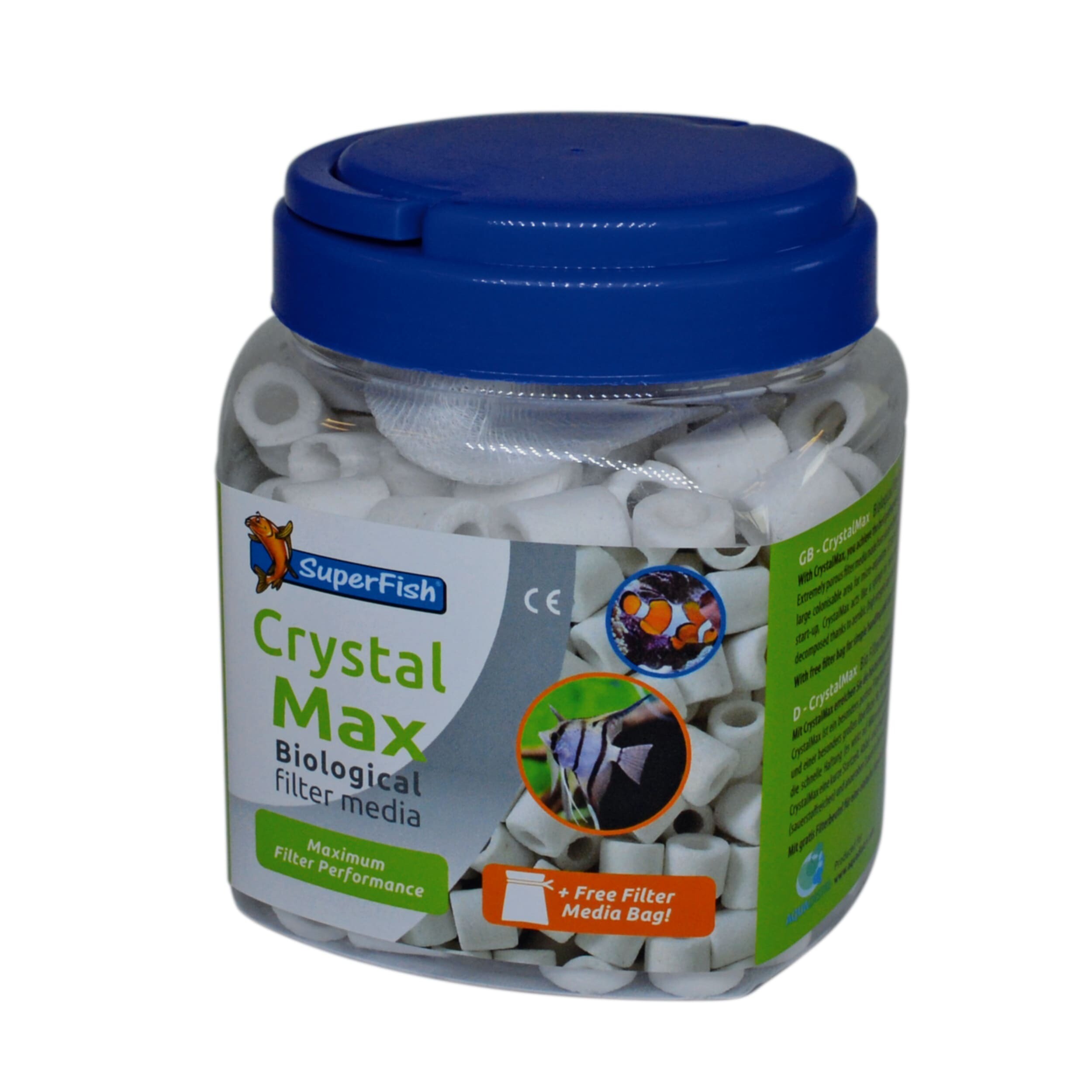 Superfish Crystal Max Media 1000 Ml - Hoogwaardig Filtermedium voor Aquaria + Gratis Filterzak
