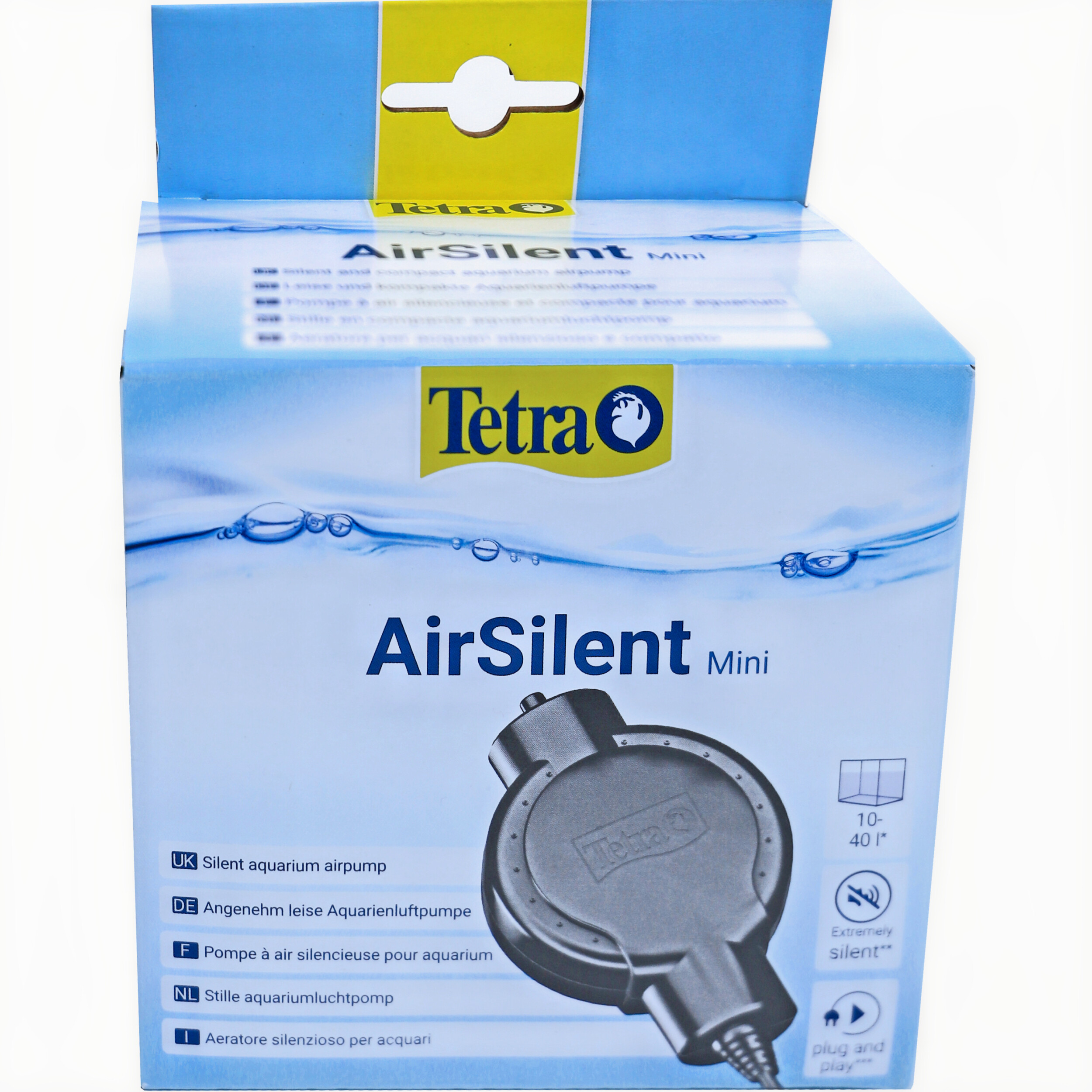 Tetra Airsilent Mini Luchtpomp - Voor Aquaria tot 40L, Fluisterstil en Energiezuinig