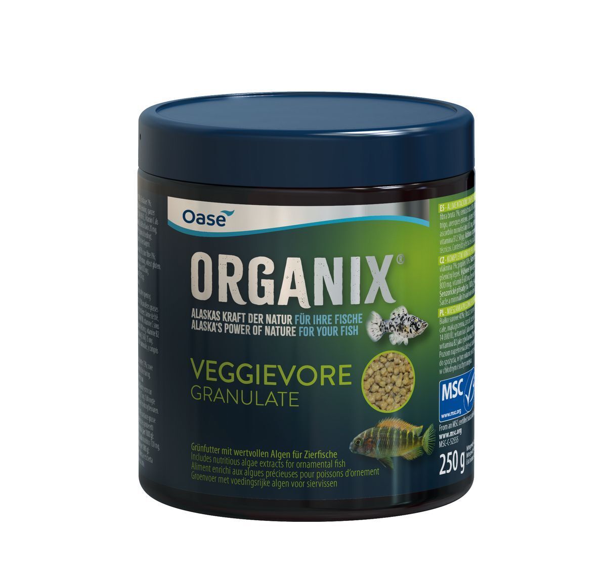 Oase ORGANIX Veggievore Granulate 550ml - Natuurlijke Visvoer Zonder Lokstoffen afbeelding