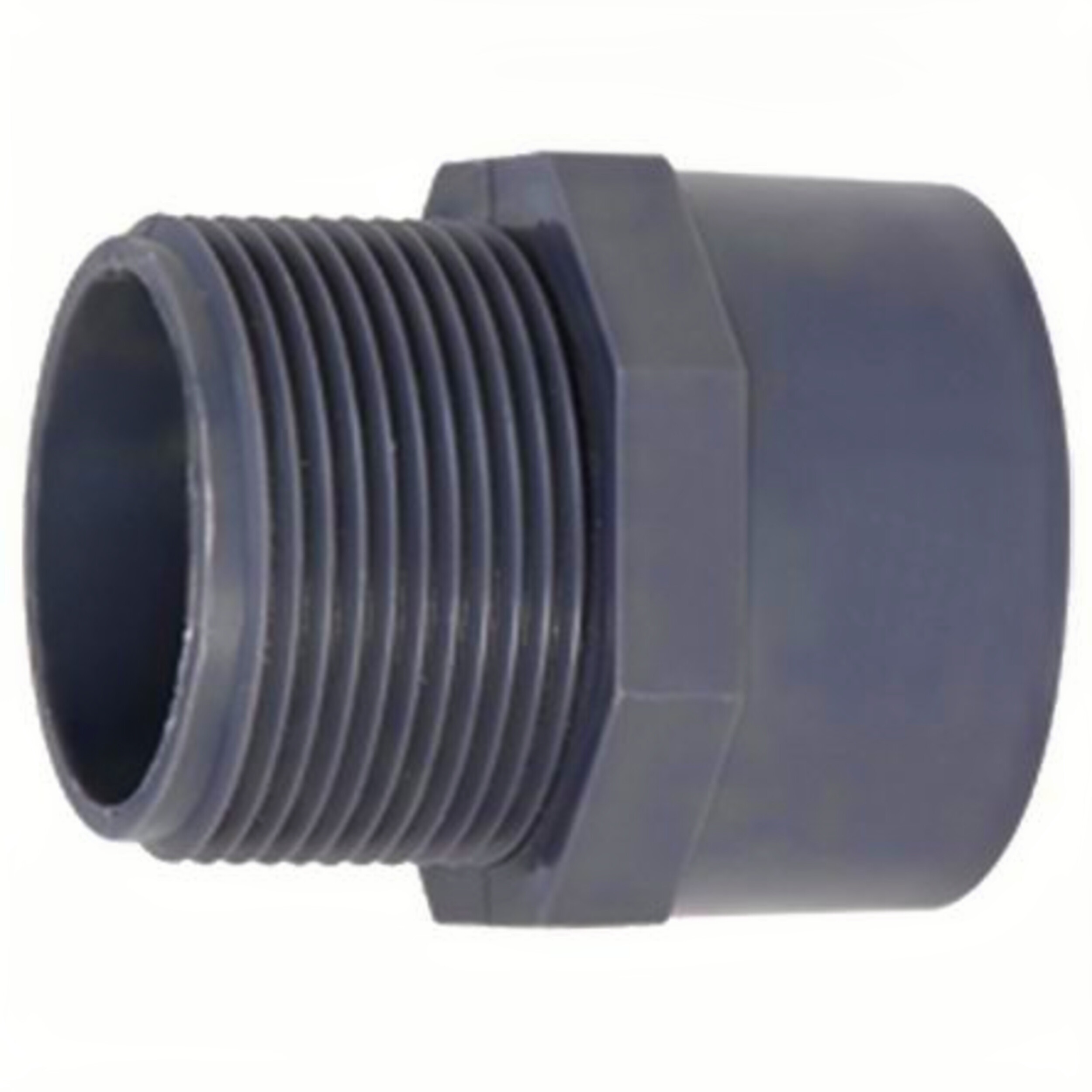 PVC puntstuk met buitendraad - 63 mm x 2"