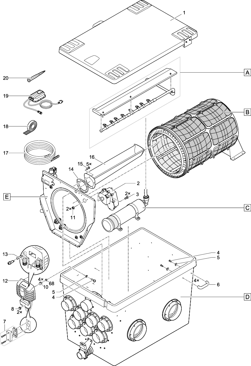 Schoor trommelfilter XL Gravitation