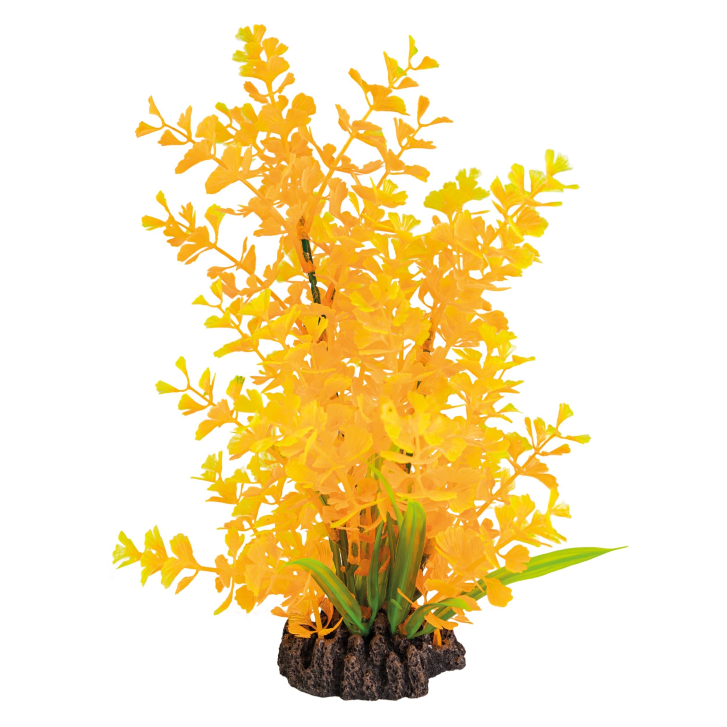 Superfish Art Plant Ludwigia Orange 25cm - Onderhoudsvrije Kunstplant met Realistische Rotsbasis