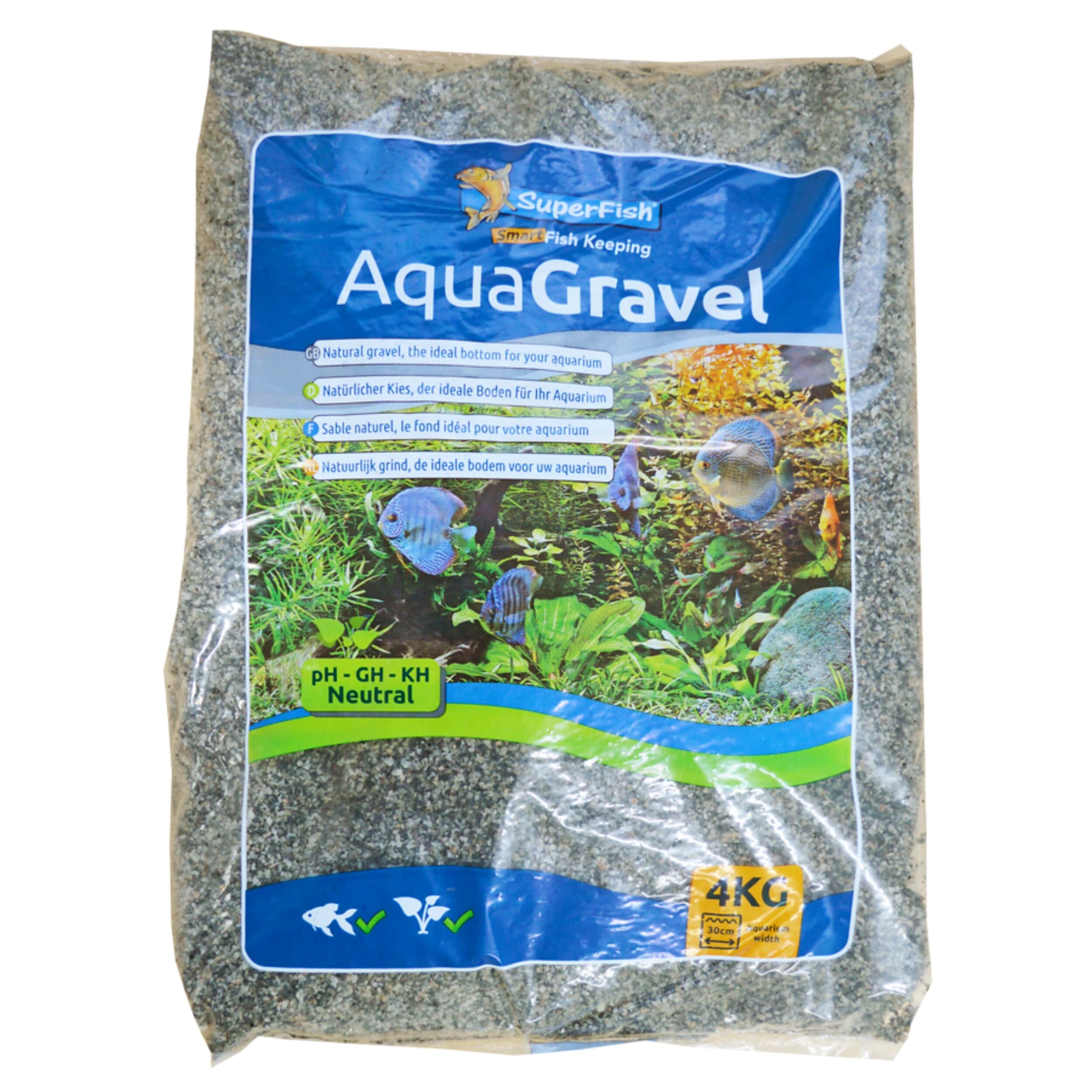 Superfish Aqua Grind Bodembedekker Grijs 1-2mm - Natuurlijk & pH-Neutraal 4kg