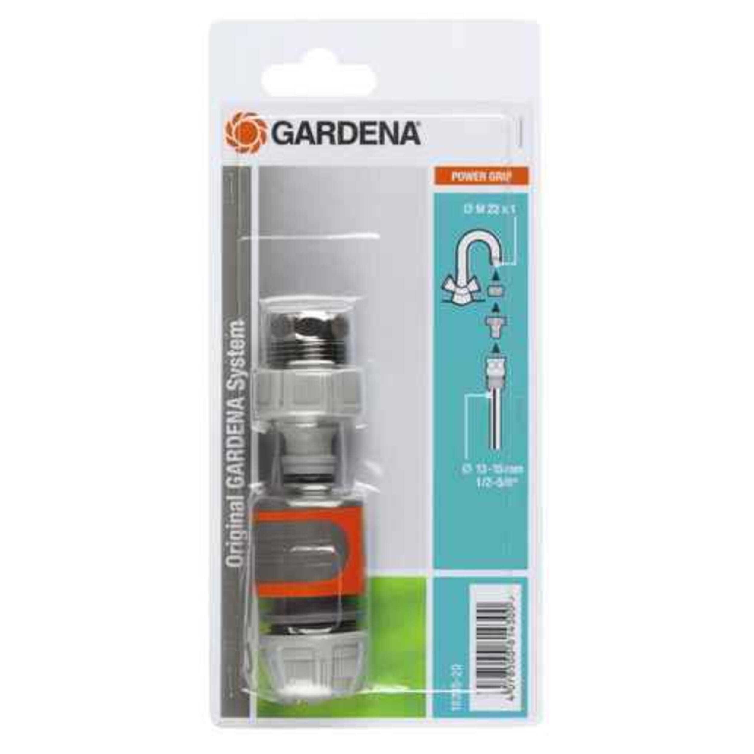 Gardena Aansluitset - Universeel voor Tuinslangen, Compatibel met Bruiskopkranen - Art.nr. 18201/18215/2906
