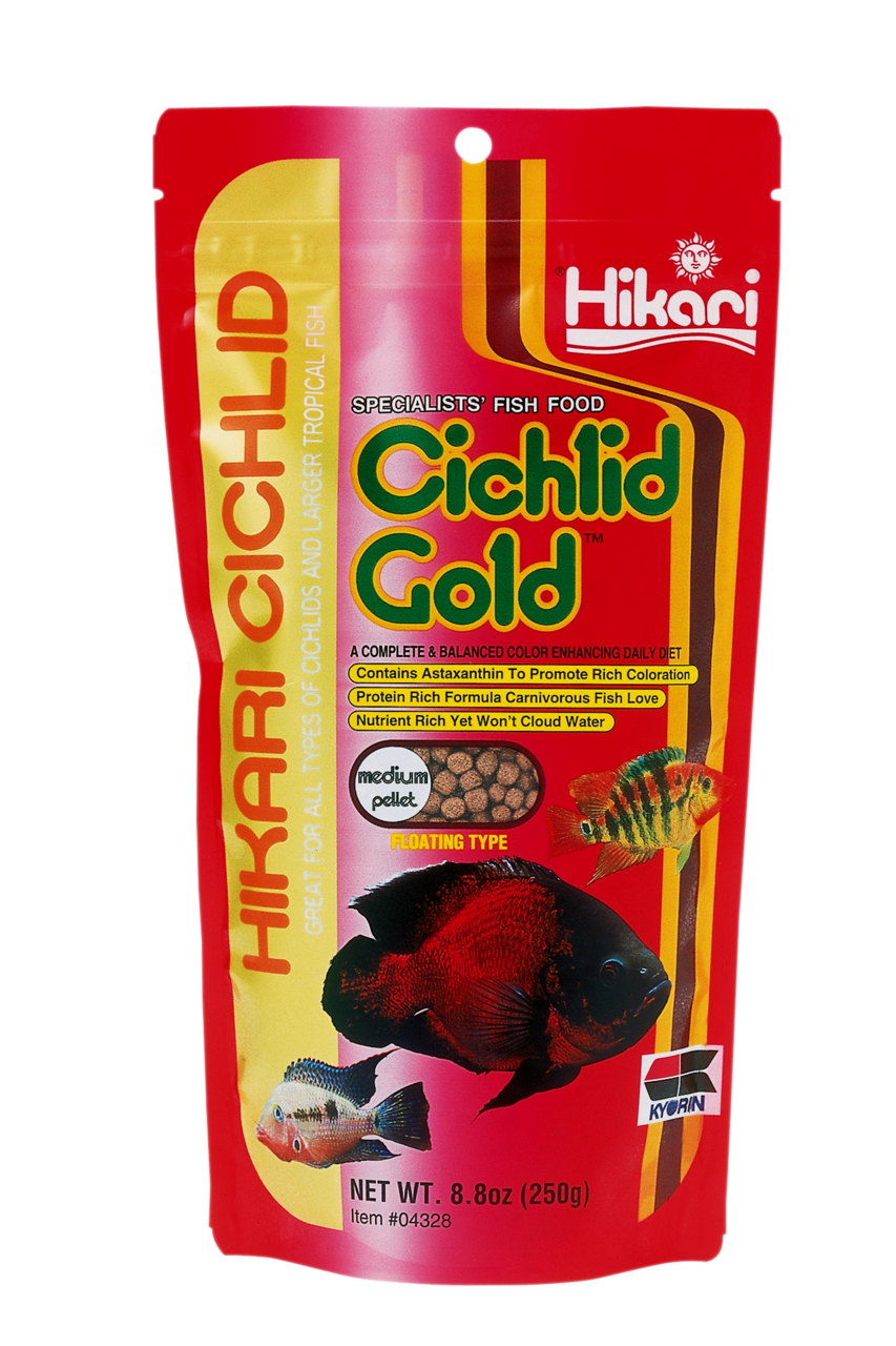 Hikari Cichlid Gold Medium 250g - Kleurversterkend, Eiwitrijk Voer voor Carnivore Cichliden afbeelding