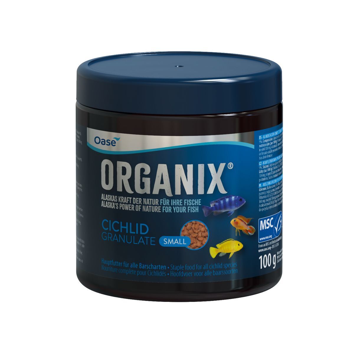 Oase ORGANIX Cichlid Granulaat S Voer - 100% Natuurlijk Uit Alaska, Duurzaam, 250ml afbeelding