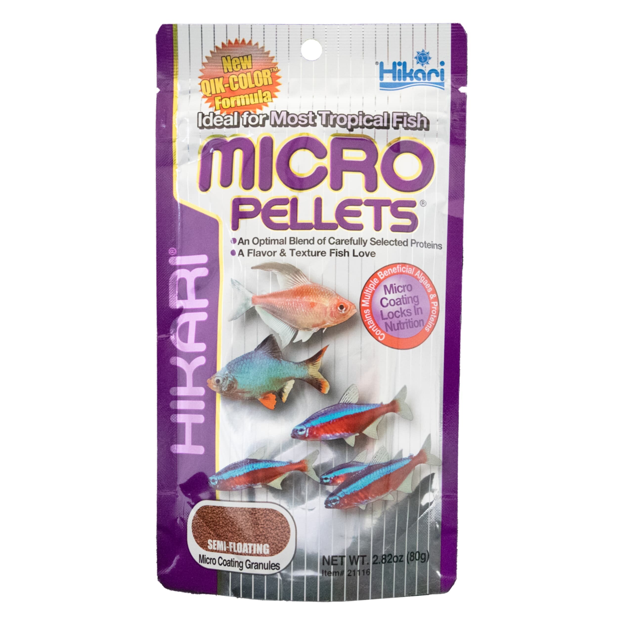 Hikari Micro Pellets 80g voor Tropische Vissen - Kleurversterkend Voer met Krill en Spirulina