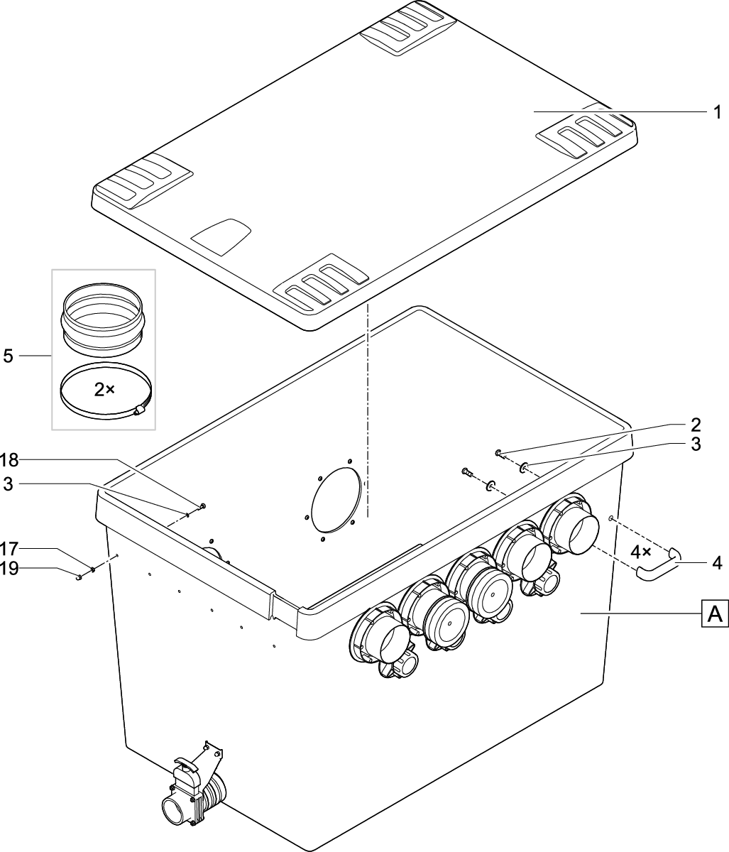 Reservoir XL afvoermodule Gravitation afbeelding