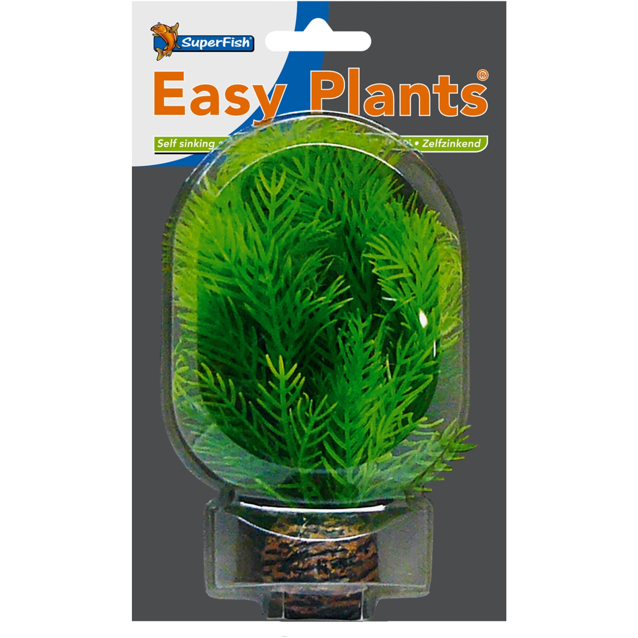 Superfish Easy Plant Kunstplant 13cm Laag Nr. 9 - Stevige Gewichtsbasis, Realistisch Design