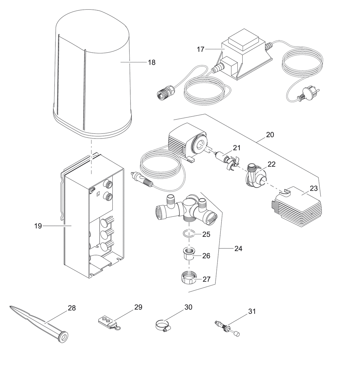 Metalen afscherming Water Jet Lightning - Oase onderdelen