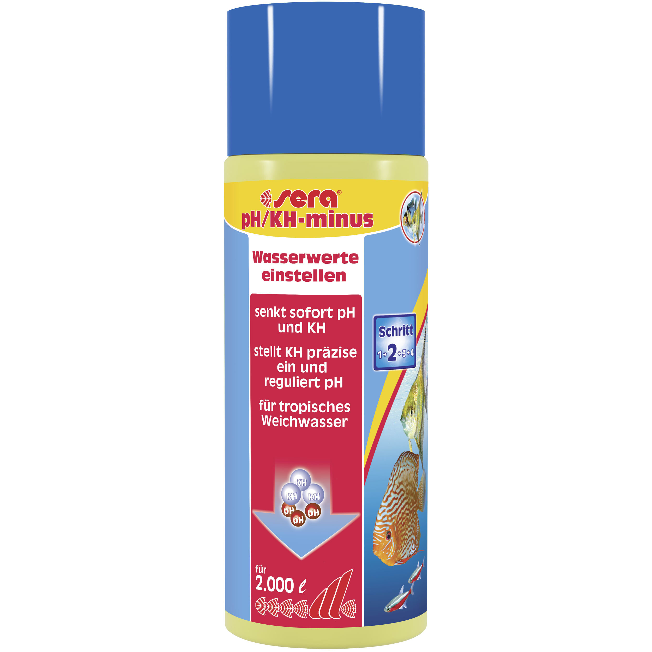 Sera pH/KH-minus 500ml voor Zoetwateraquarium - Stabiliseert pH & KH Waarden, Optimaal voor Discus- & Maanvissen