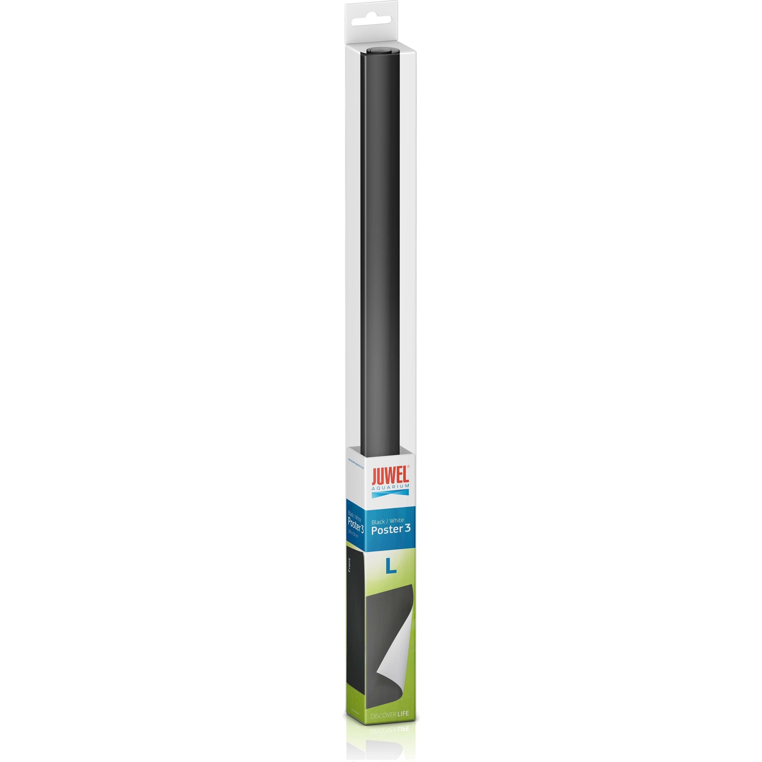 Juwel Achterwand Poster 3 L Aquarium 100x50cm - Dubbelzijdig Zwart-Wit Design met Diepte-effect