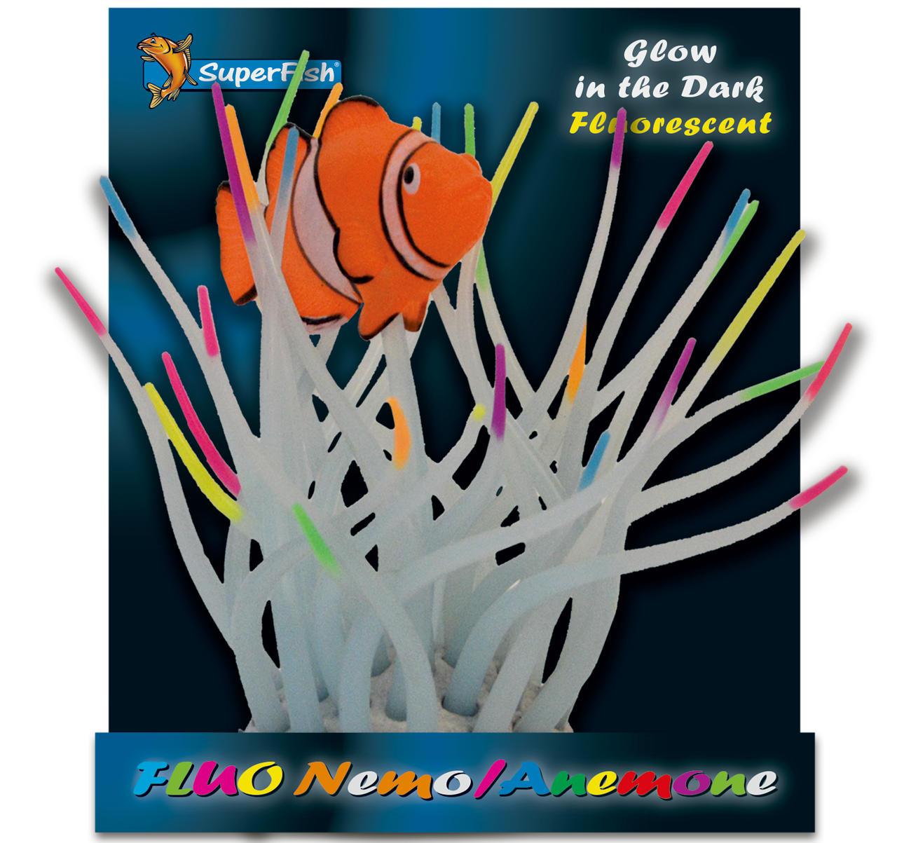 Superfish Fluo Nemo Anemoon - Energiezuinige LED Verlichting & Aqua-Flow Binnenfilter afbeelding