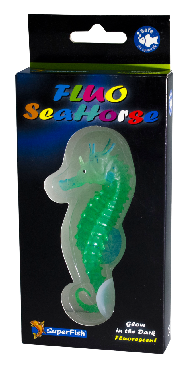 Superfish Fluo Seahorse Groen - Fluorescerend Aquarium Decor van Hoge Kwaliteit afbeelding