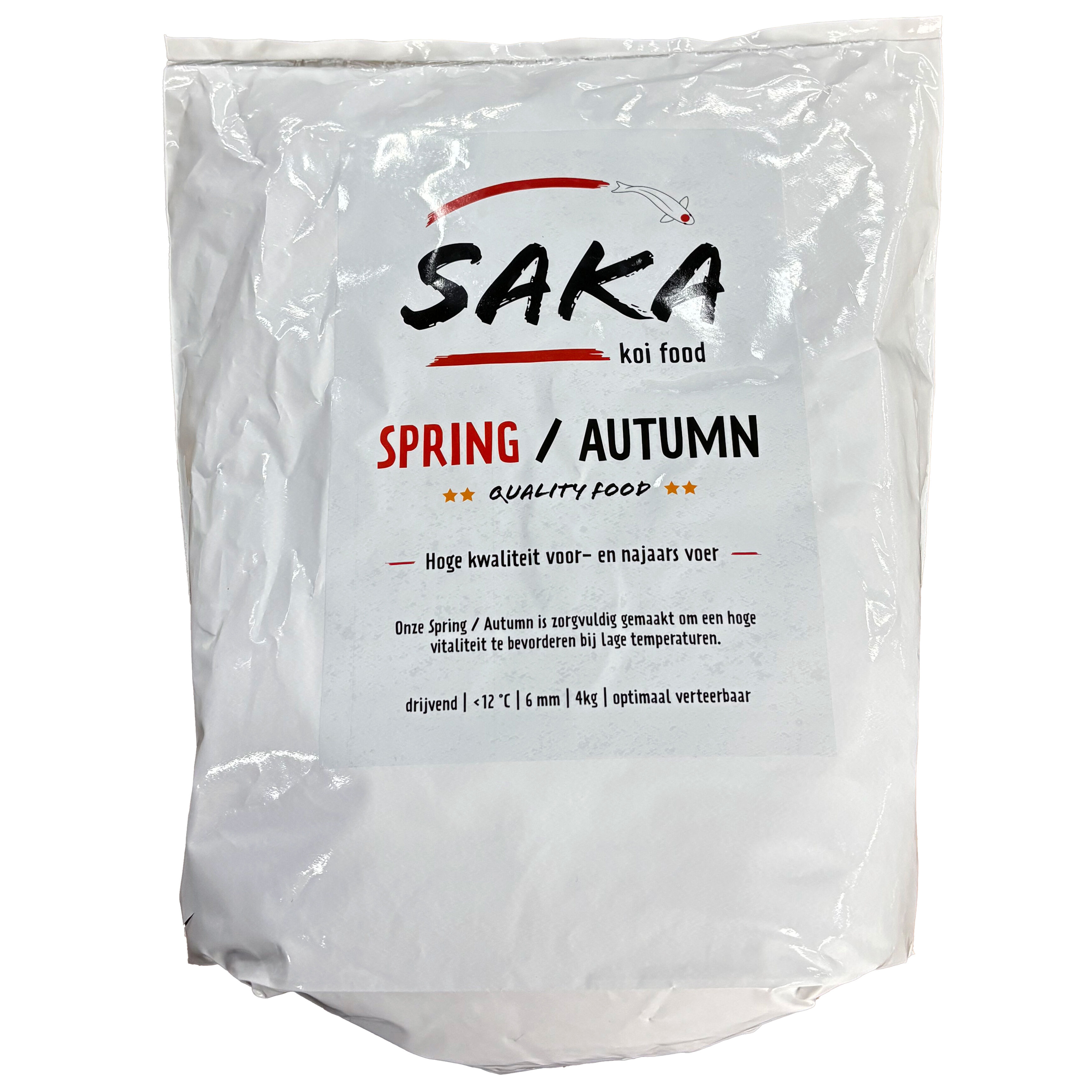 Saka Koivoer voor Lente/Herfst - Gezondheid & Vitaliteit - Premium 4kg Koi Voeding afbeelding