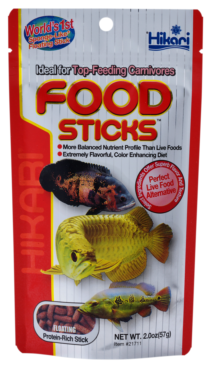 Hikari Food Sticks 57g - Drijvend Aquariumvoer voor Actieve Rovervissen, Veilige Levend Voer Vervanging afbeelding