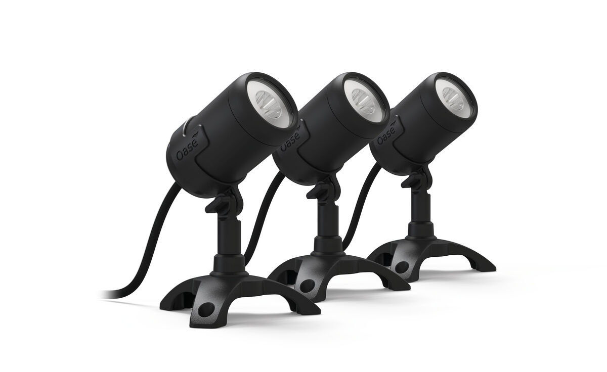 Oase LunAqua Connect M Set 3 - Waterdichte Tuinverlichting met App, RGB & Wit Licht afbeelding