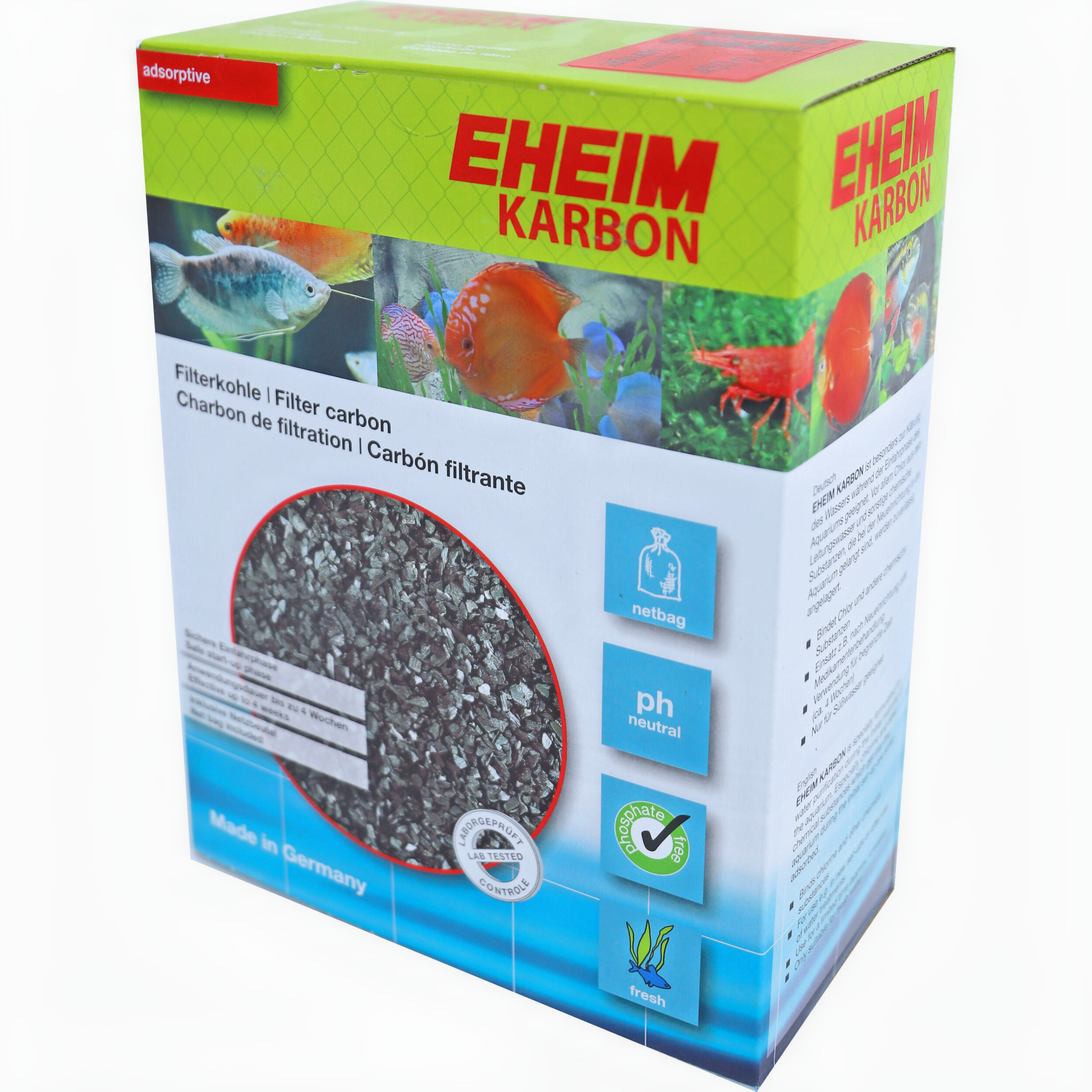 Eheim Karbon Actieve Kool 1L met Perlonzak - Kristalhelder Water voor Zoetwateraquaria 2501401