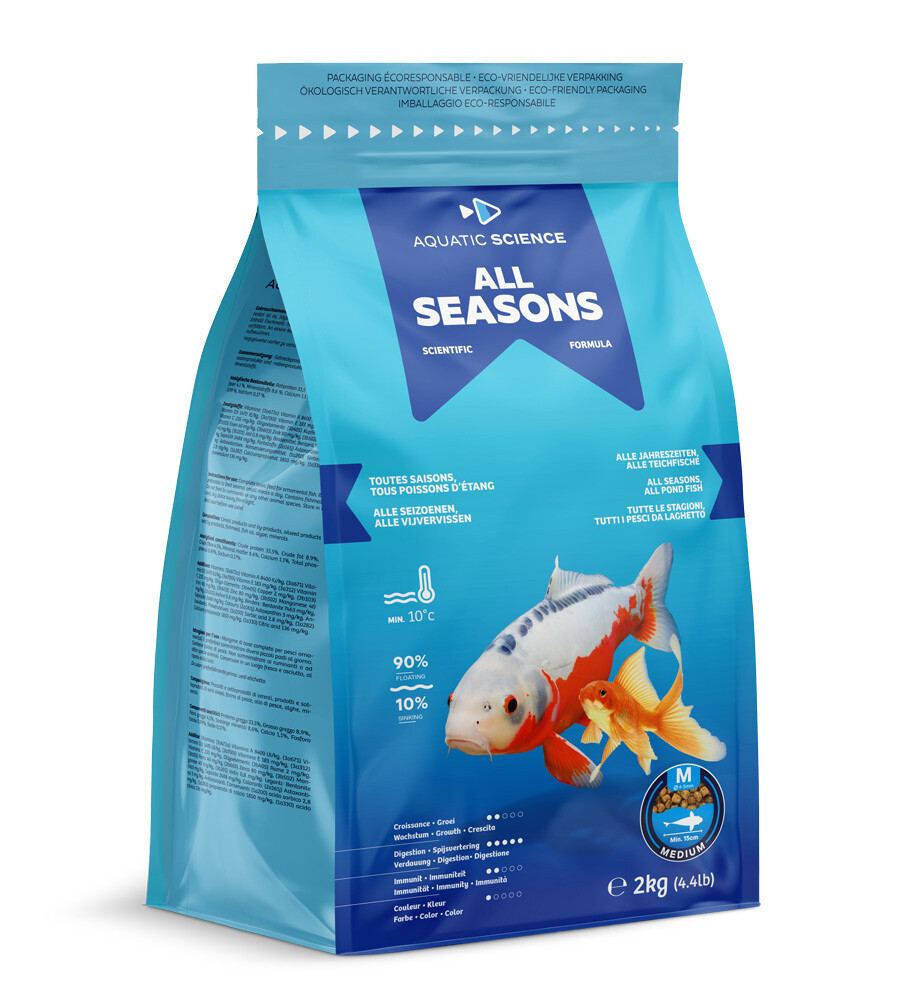 Ichi Food All Seasons Visvoer - Complete Voeding 4-5 mm Korrels, Geschikt voor Alle Seizoenen 1kg