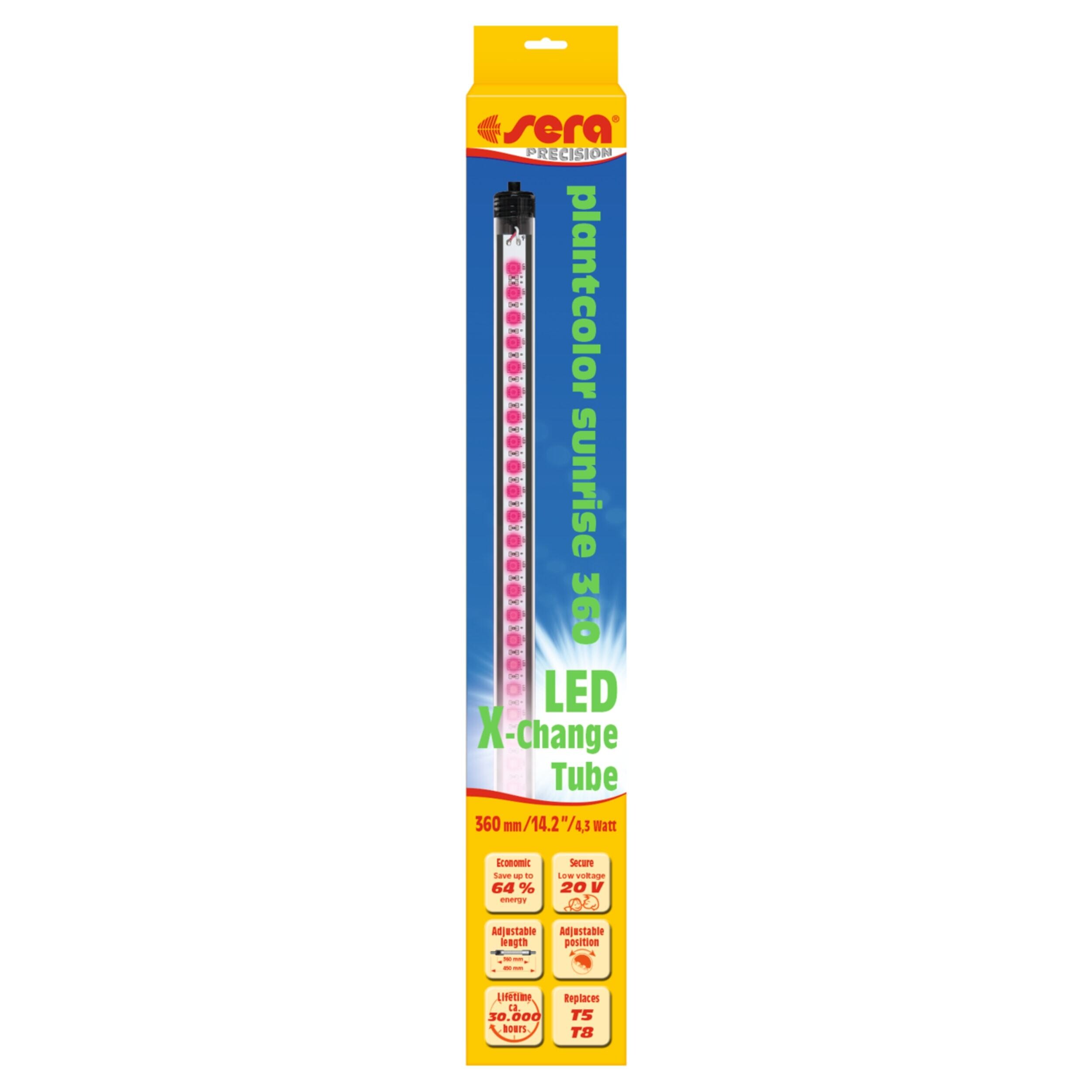 Sera LED Plantcolor Sunrise Aquariumverlichting 360mm 3,6W - Stimuleert Plantgroei & Kleur