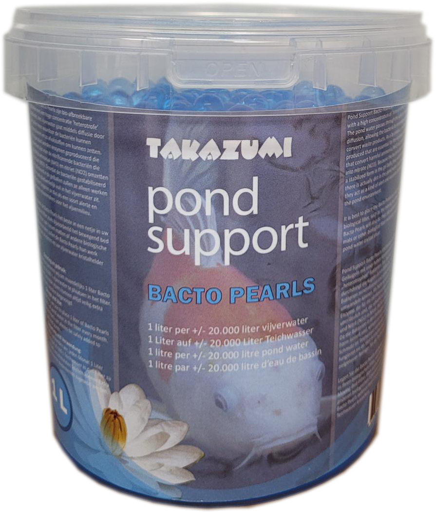 Pond Support Bacto Pearls - Natuurlijke Vijverhelderheid en Zuivering 1L, Geschikt voor 20.000L afbeelding