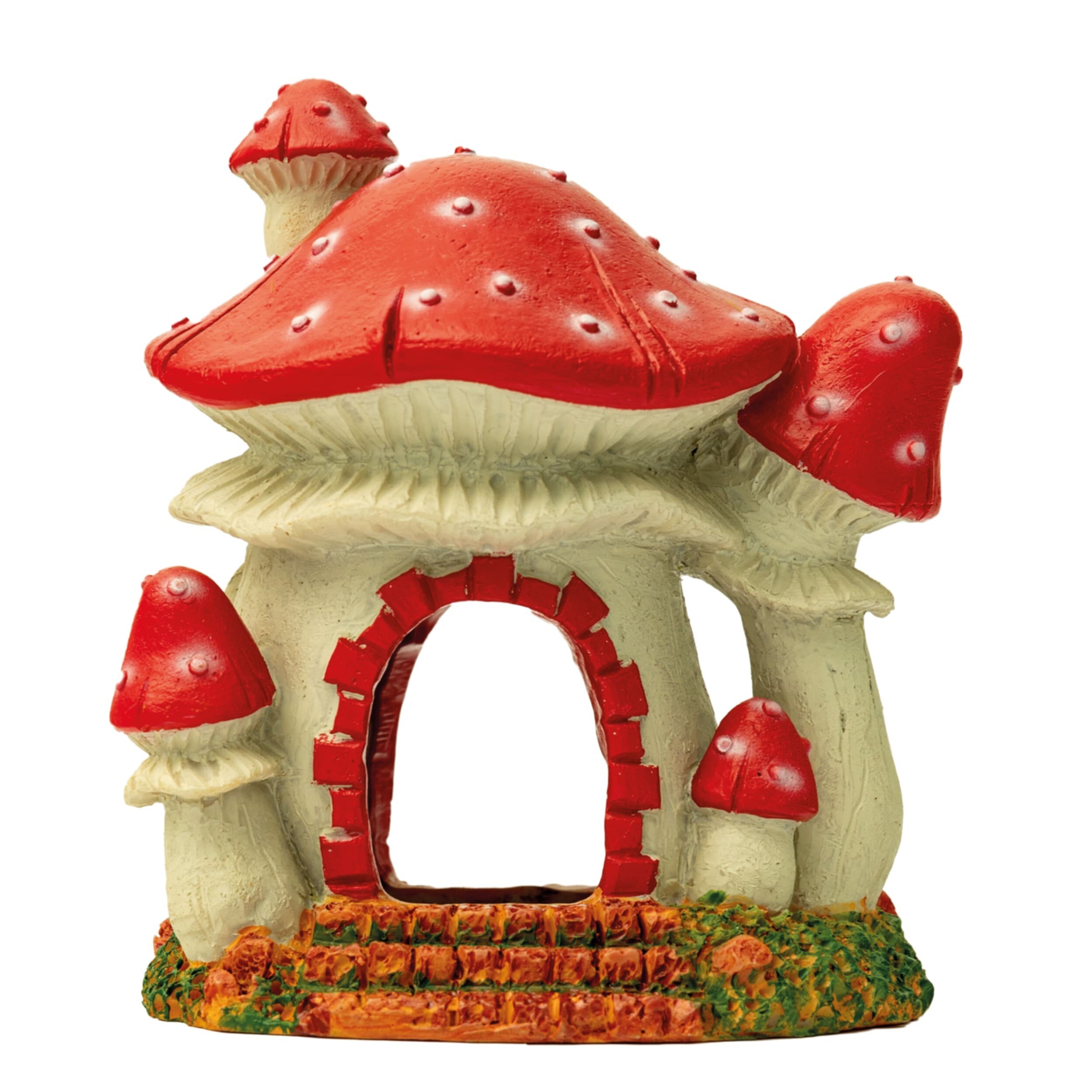 Superfish Mushroom House S: Duurzame Handgeschilderde Aquariumdecoratie voor Elk Aquarium