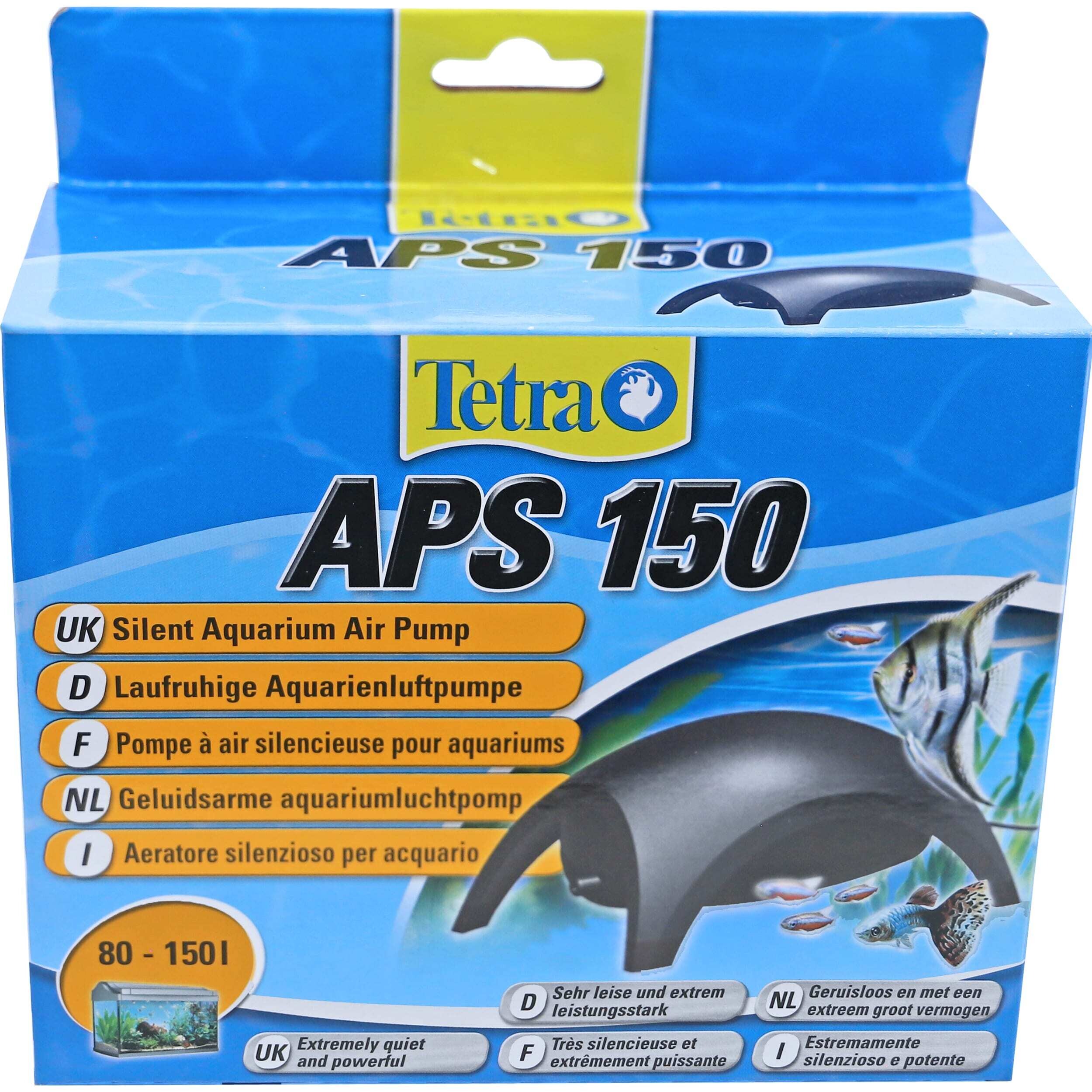 Tetra Aps 150 Luchtpomp - Stil, Regelbaar voor Aquaria 80-150L - Duurzame Aquariumluchtpomp