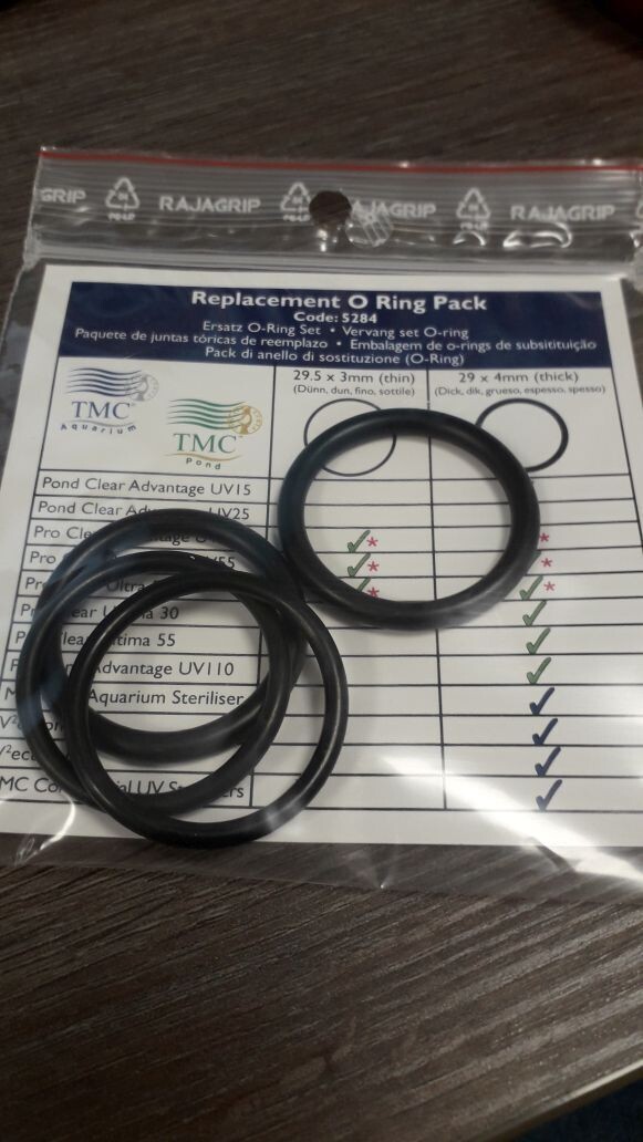 O-ringen set (2x) voor kwartglas 15/25/30/55/110 watt