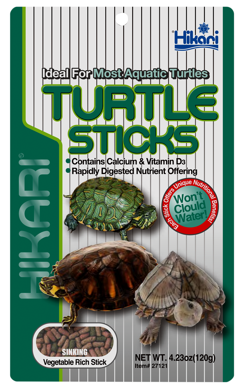 Hikari Turtle Sticks 120g - Compleet Schildpadvoer met Calcium en Vitaminen, voor Gezonde Groei afbeelding