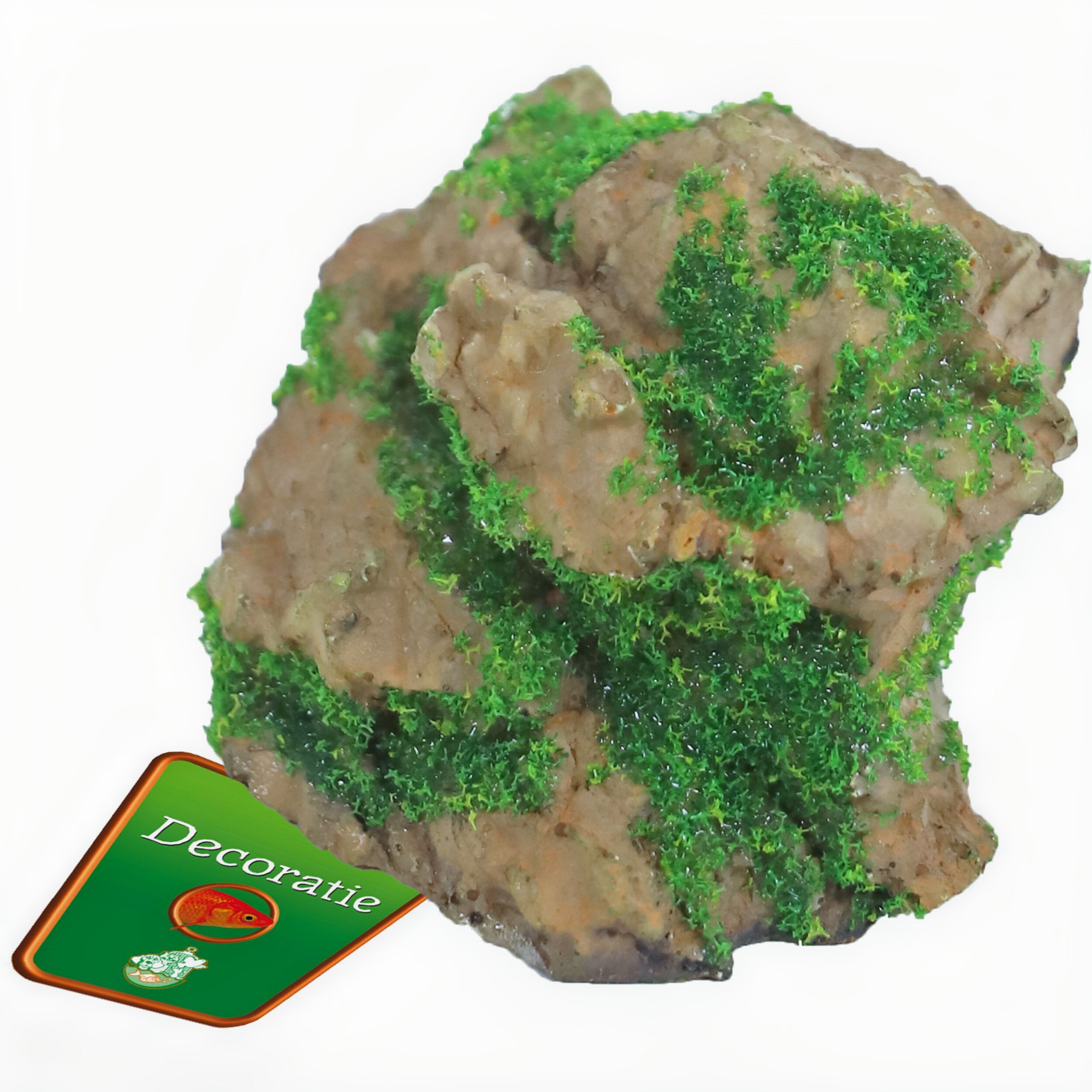 Gebr. de Boon Polyresin ornament rots met mos 11x8x7 cm