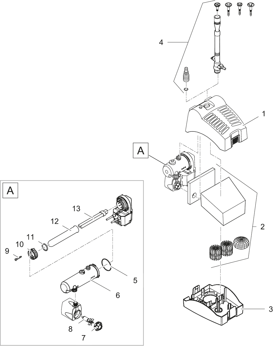 Oase UVC 2500-3000 UV-filterpomp - Voor Helder en Gezond Vijverwater - Duurzaam Ontwerp afbeelding