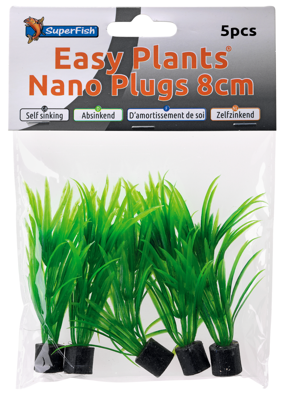 Superfish Easy Plants Nano Plug Set - 5x Kunstplanten 8cm, Aquarium Decoratie, Natuurlijke Uitstraling afbeelding