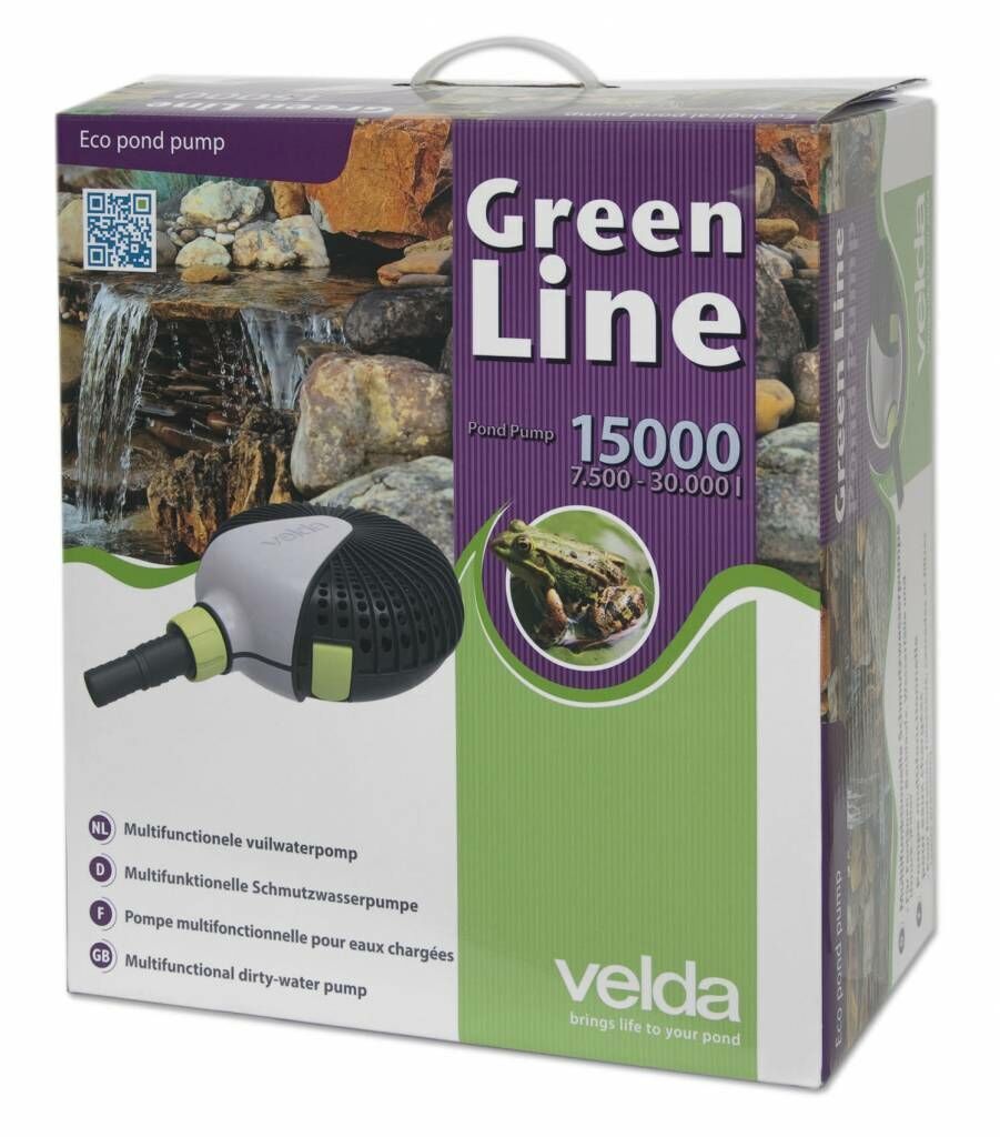 Velda Green Line 15000 Vijverpomp - 15.000 L/u Capaciteit, Energiezuinig 135W, Robuust Ontwerp afbeelding