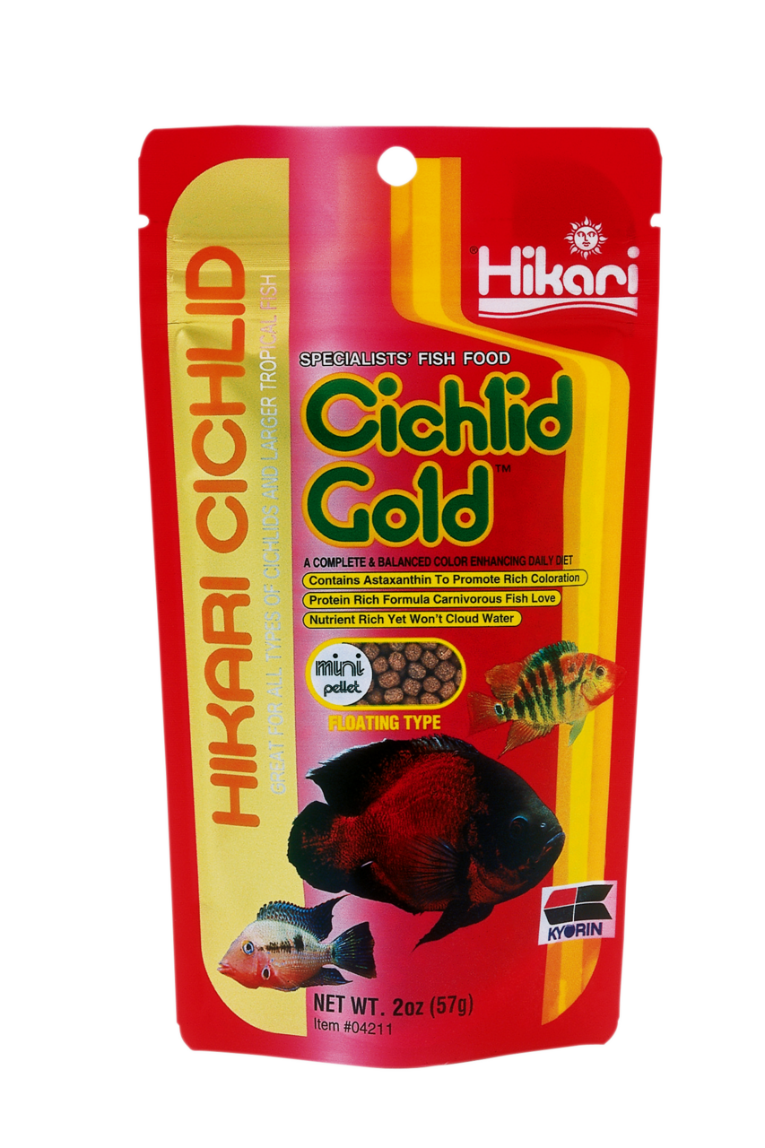 Hikari Cichlid Gold Mini Aquariumvoer 57g - Stimuleert Kleur & Gezondheid van Vissen afbeelding