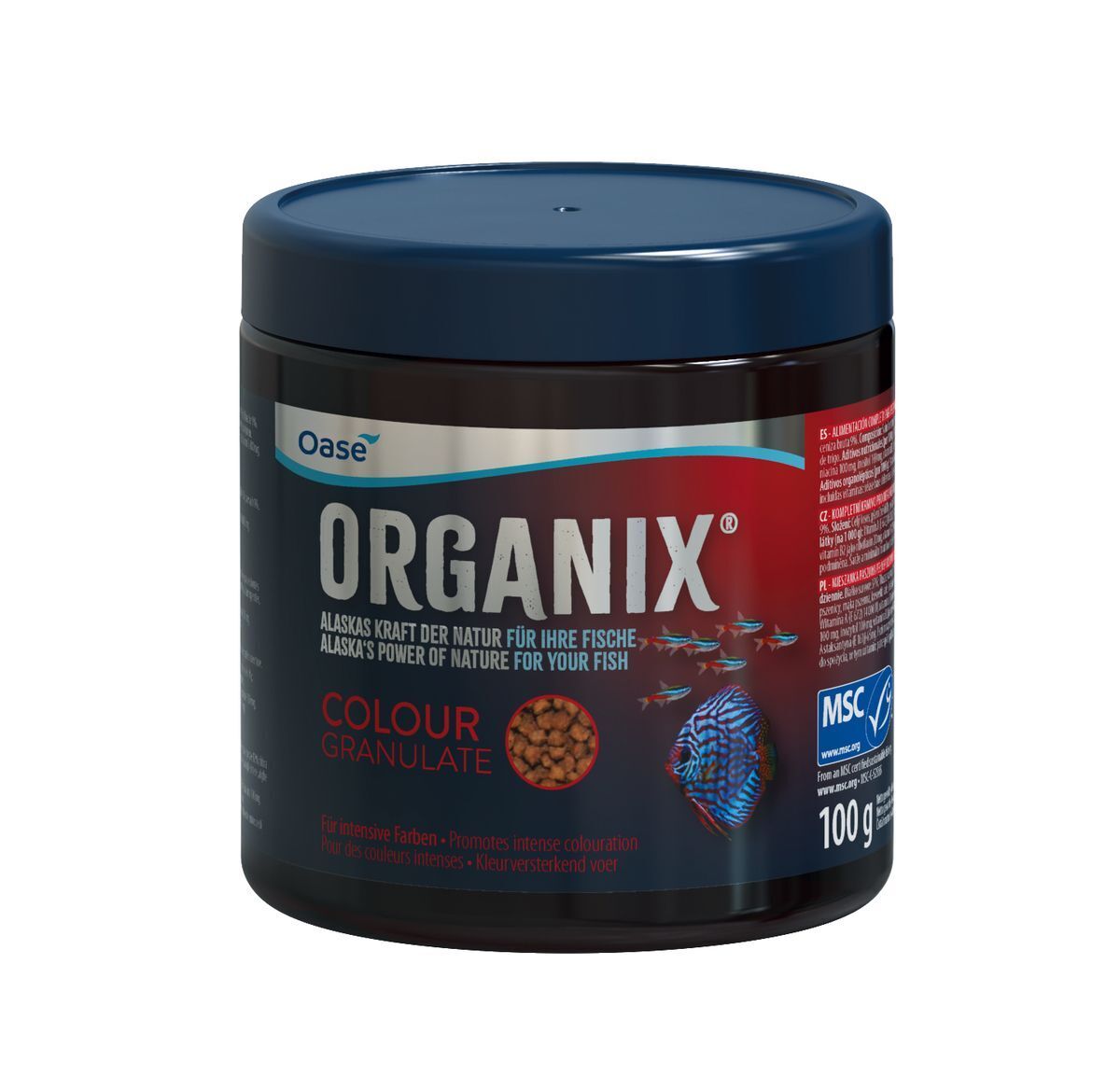 Oase ORGANIX Colour Granulate 250ml - Duurzaam Visvoer voor Kleurversterking uit Alaska afbeelding