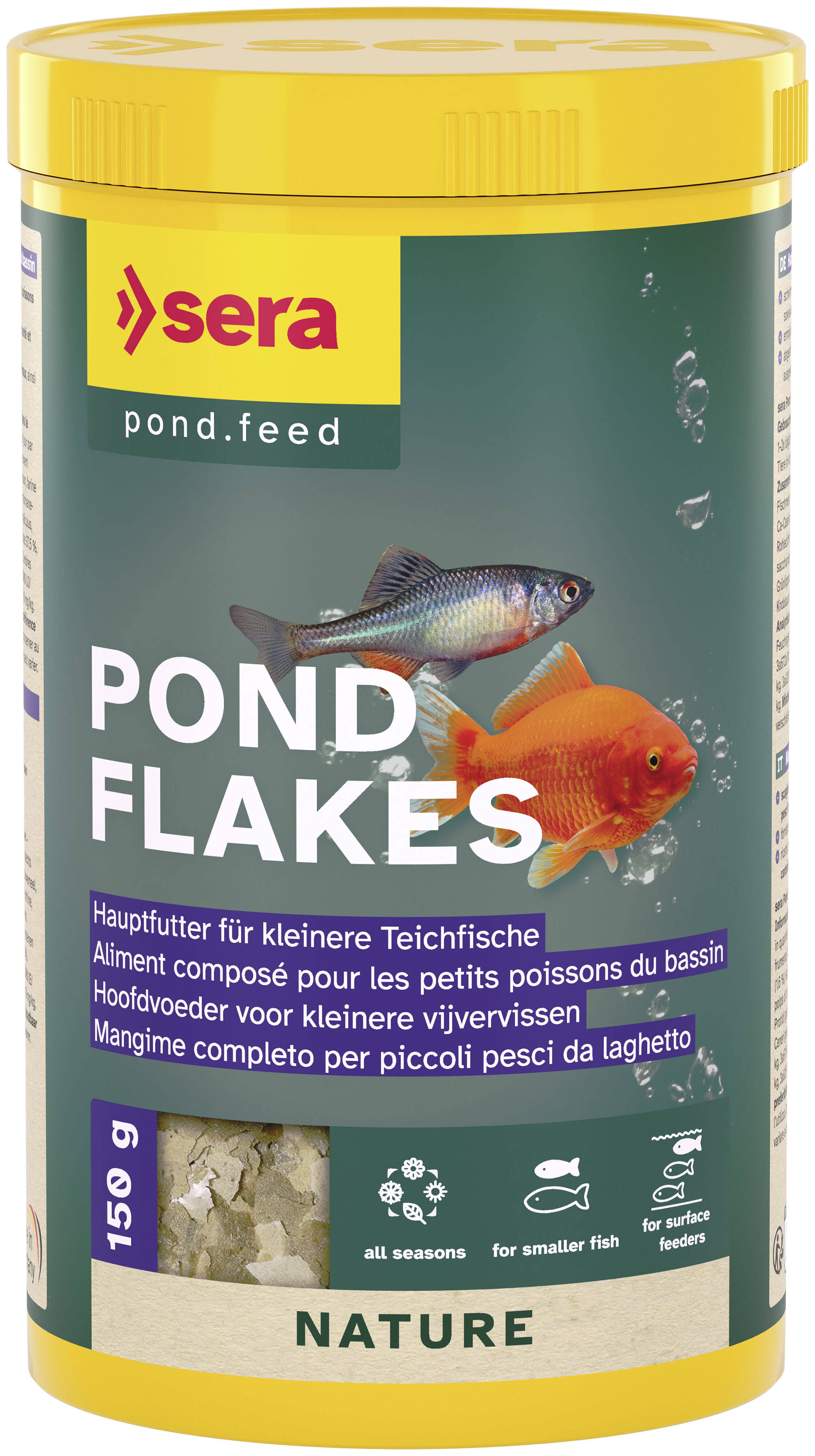 Sera Pond Flakes 150g - Natuurlijk Hoofdvoeder voor Kleinere Vijvervissen 1000ml afbeelding